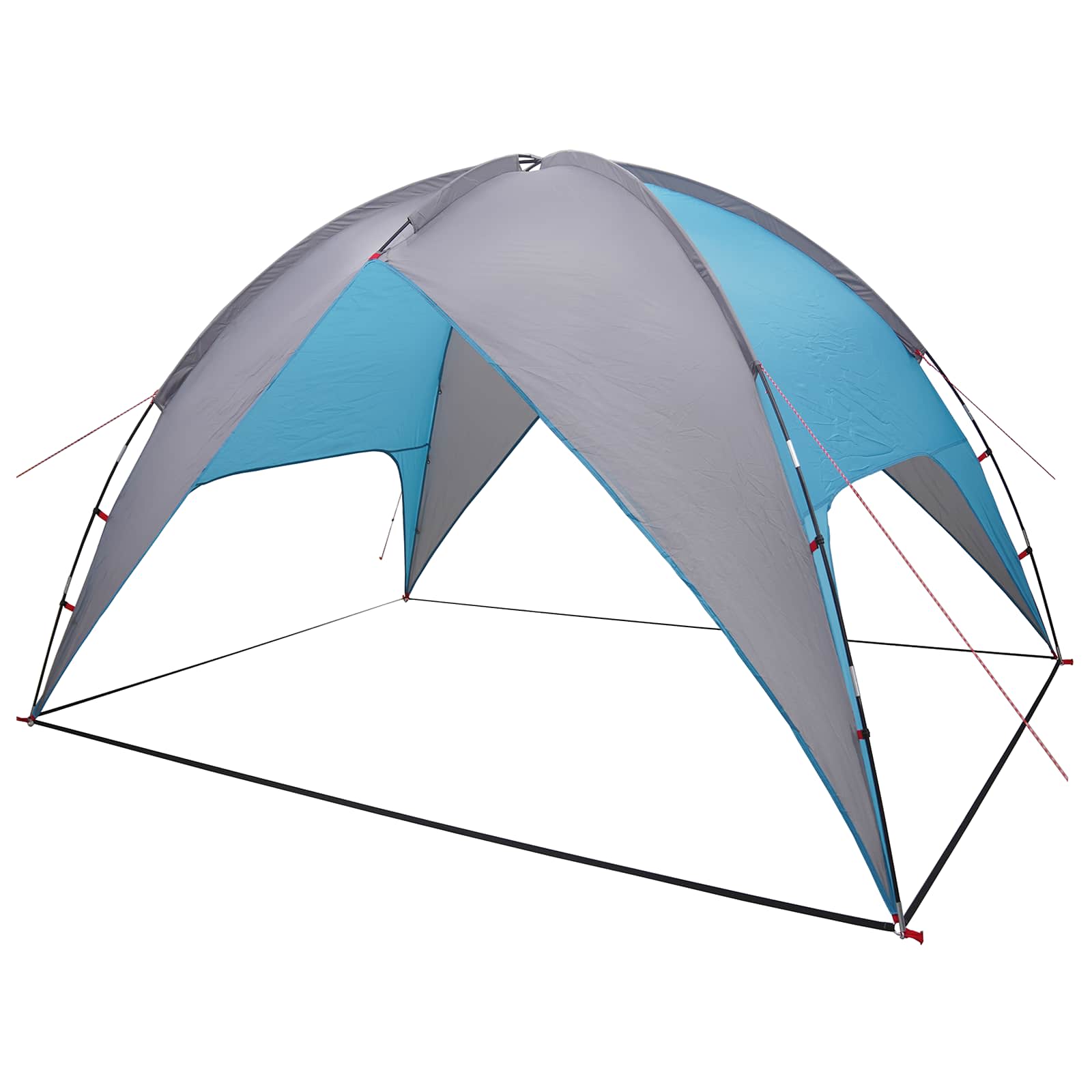 Campingzelt mit Regenhaube wasserdicht 4 Personen Blau