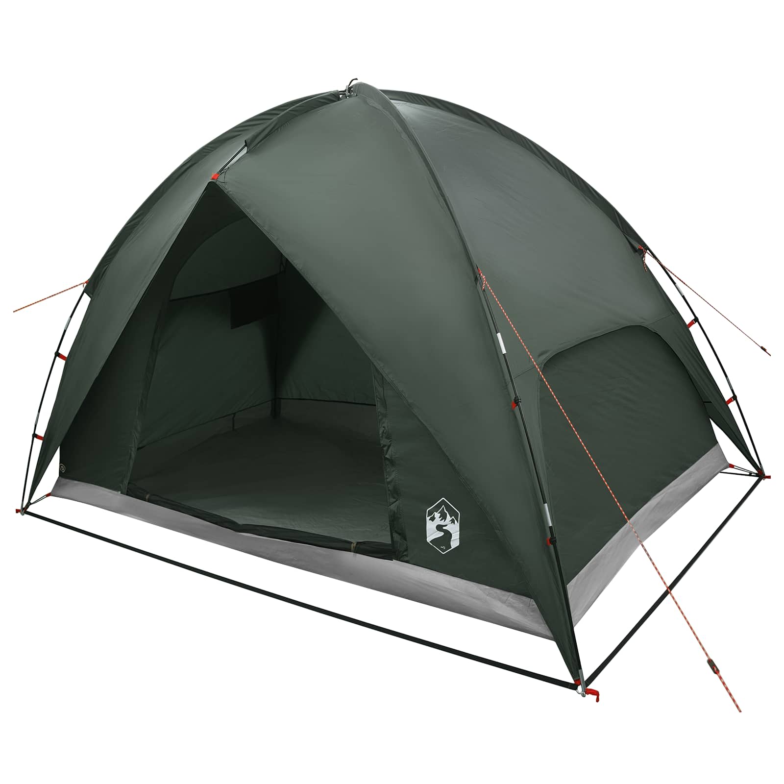 Campingzelt mit Regenhaube wasserdicht 4 Personen Olivegrün
