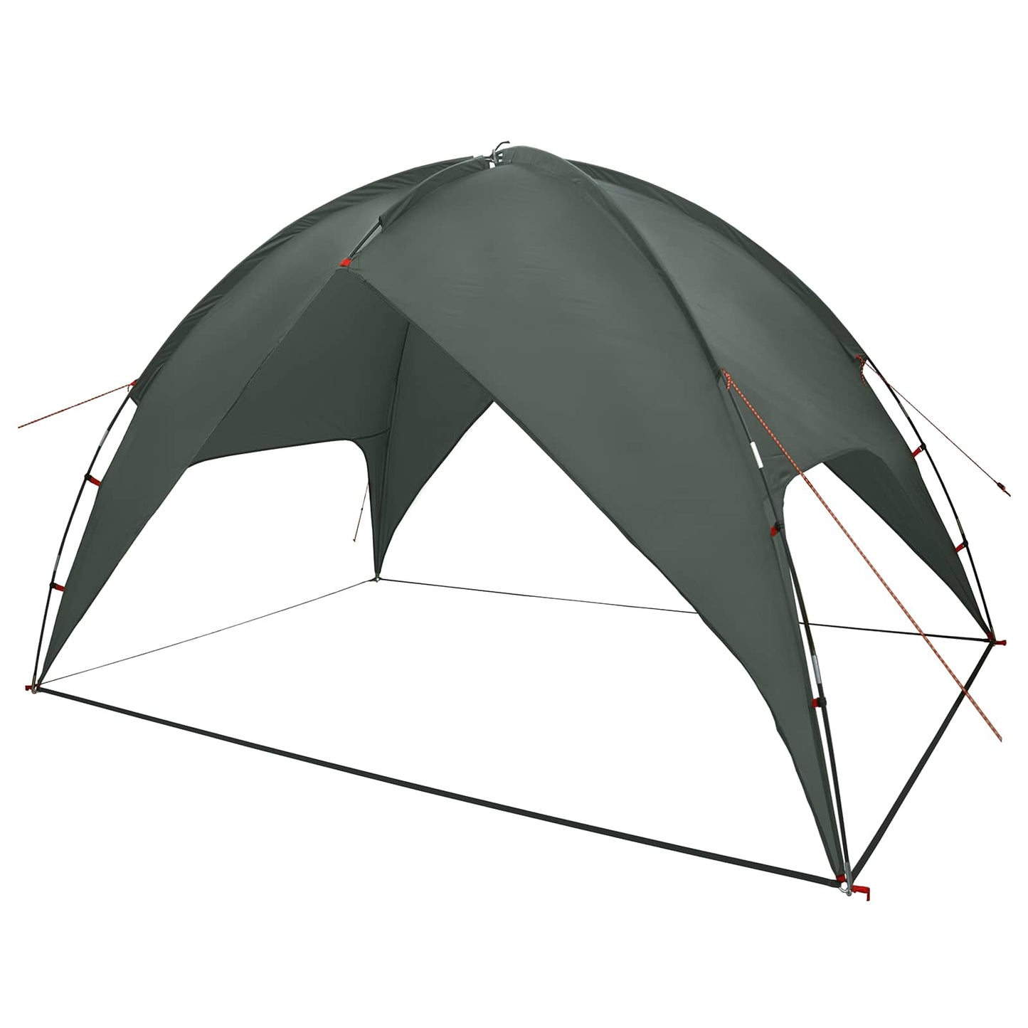 Campingzelt mit Regenhaube wasserdicht 4 Personen Olivegrün