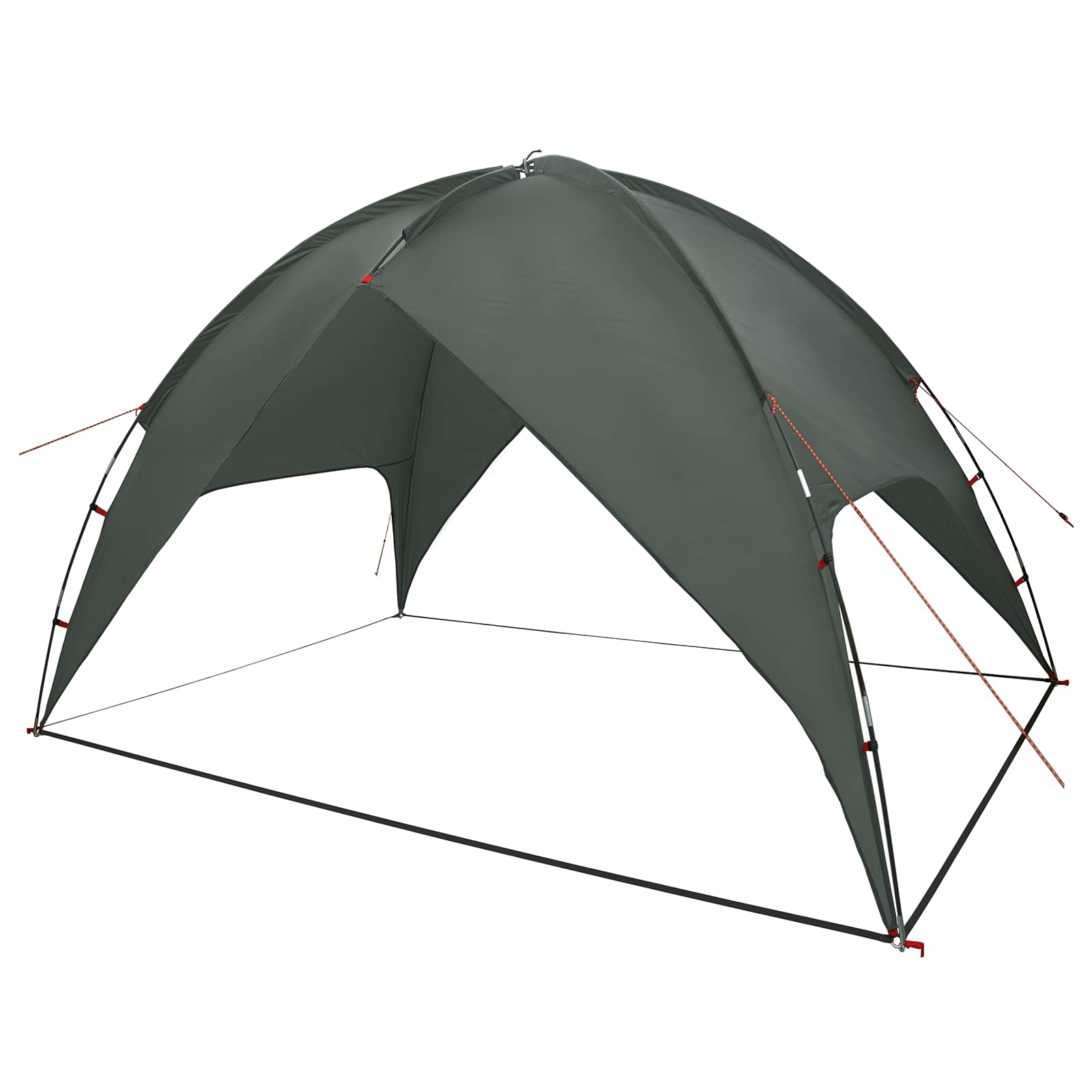 Campingzelt mit Regenhaube wasserdicht 4 Personen Olivegrün