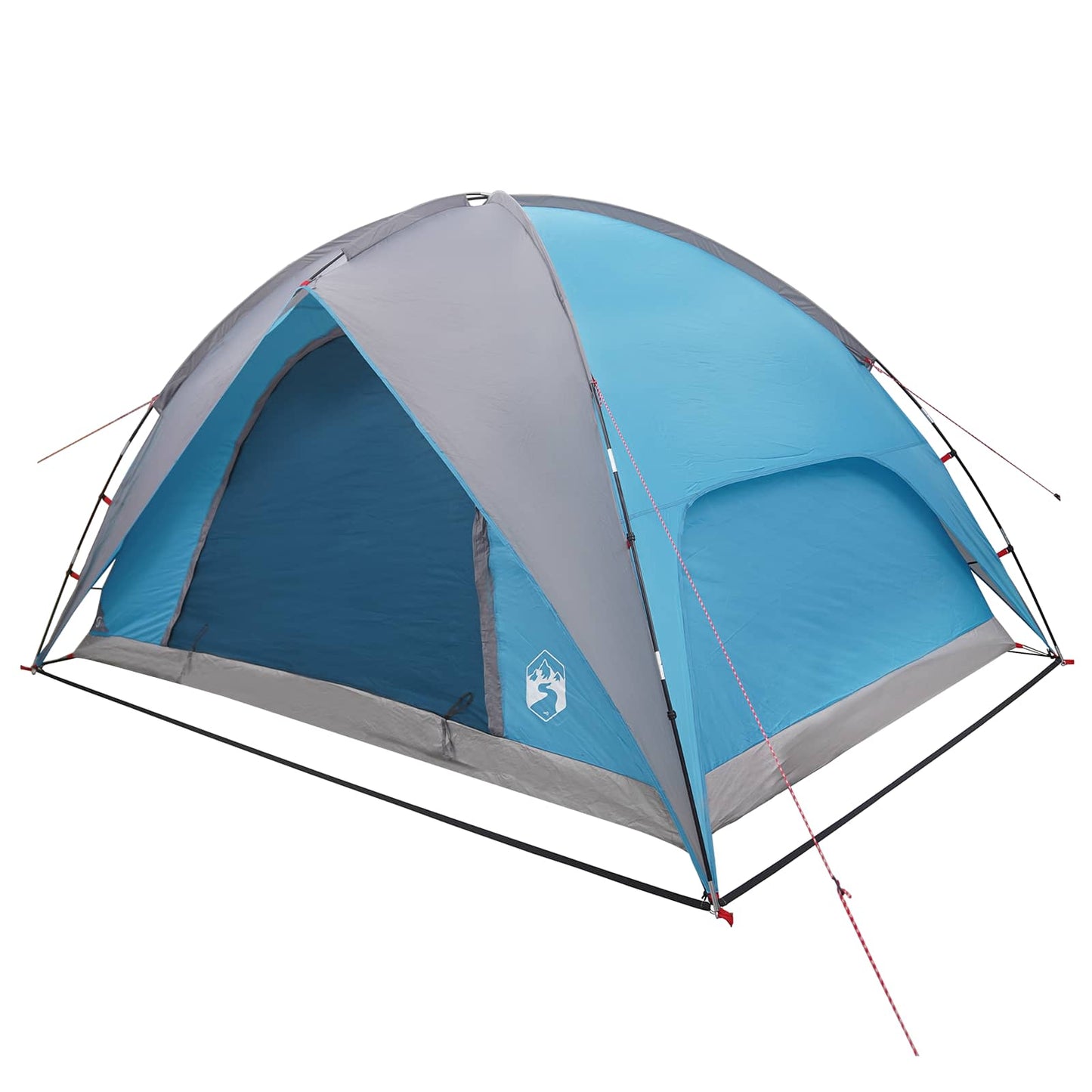 Campingzelt mit Regenhaube wasserdicht 4 Personen Blau