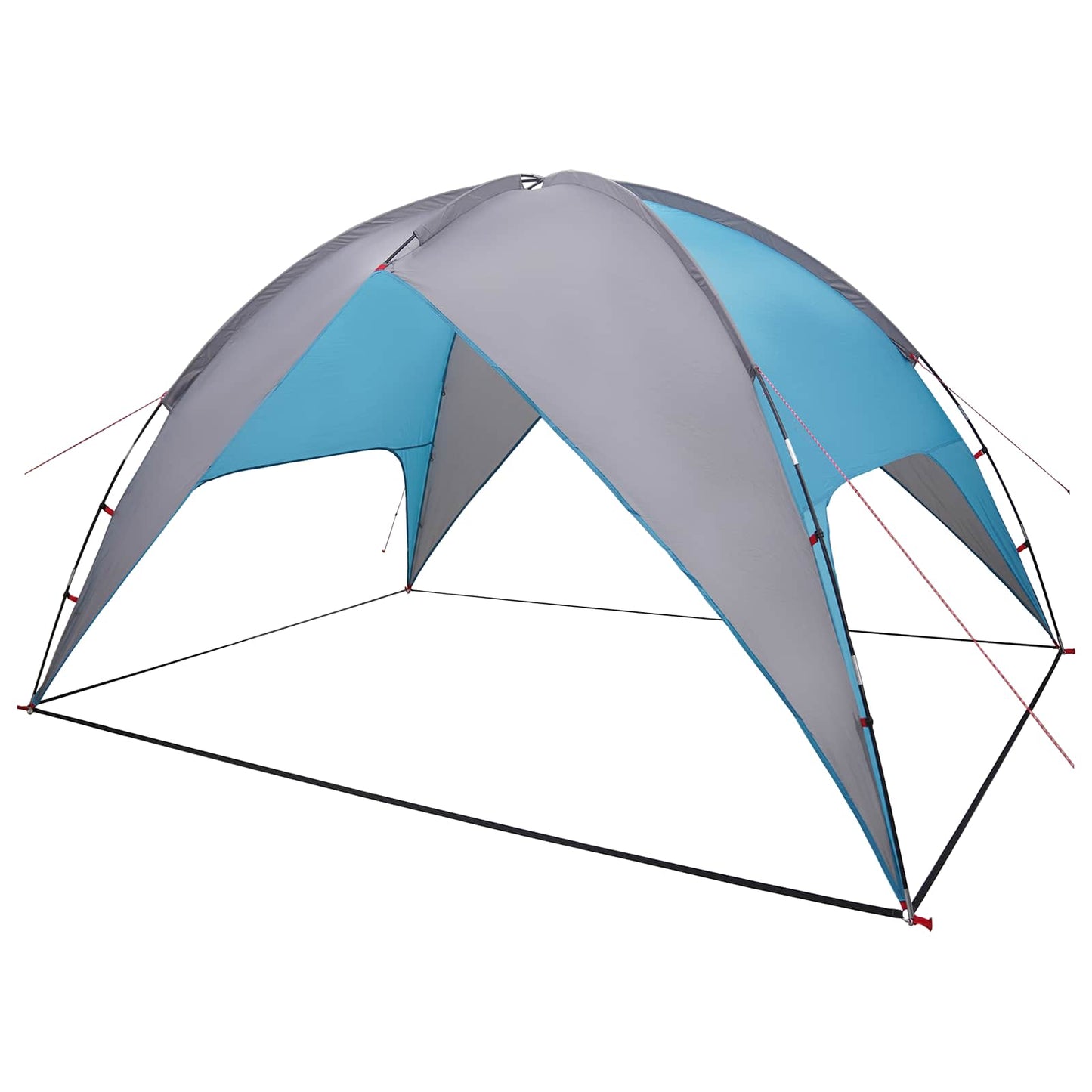 Campingzelt mit Regenhaube wasserdicht 4 Personen Blau