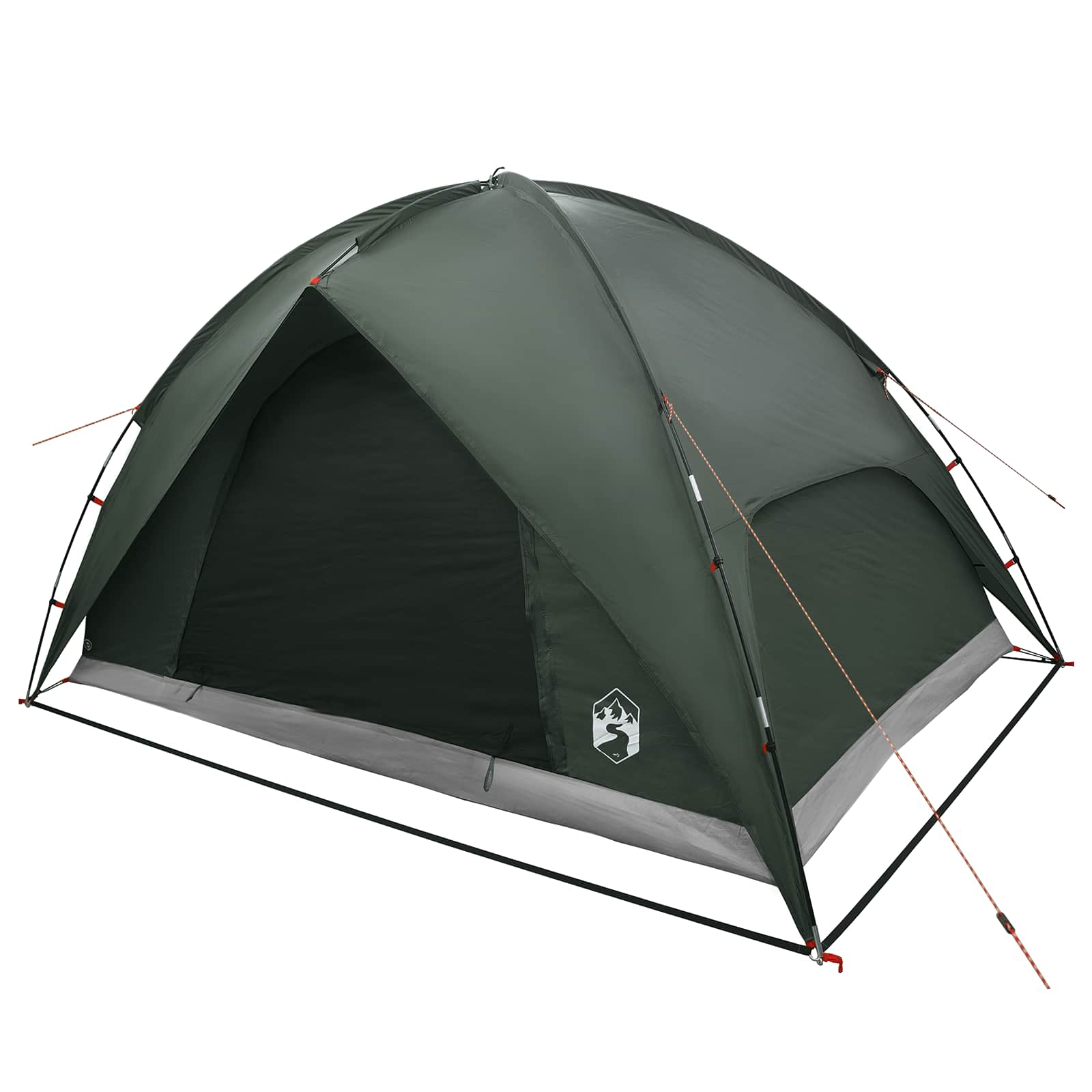 Campingzelt mit Regenhaube wasserdicht 4 Personen Olivegrün
