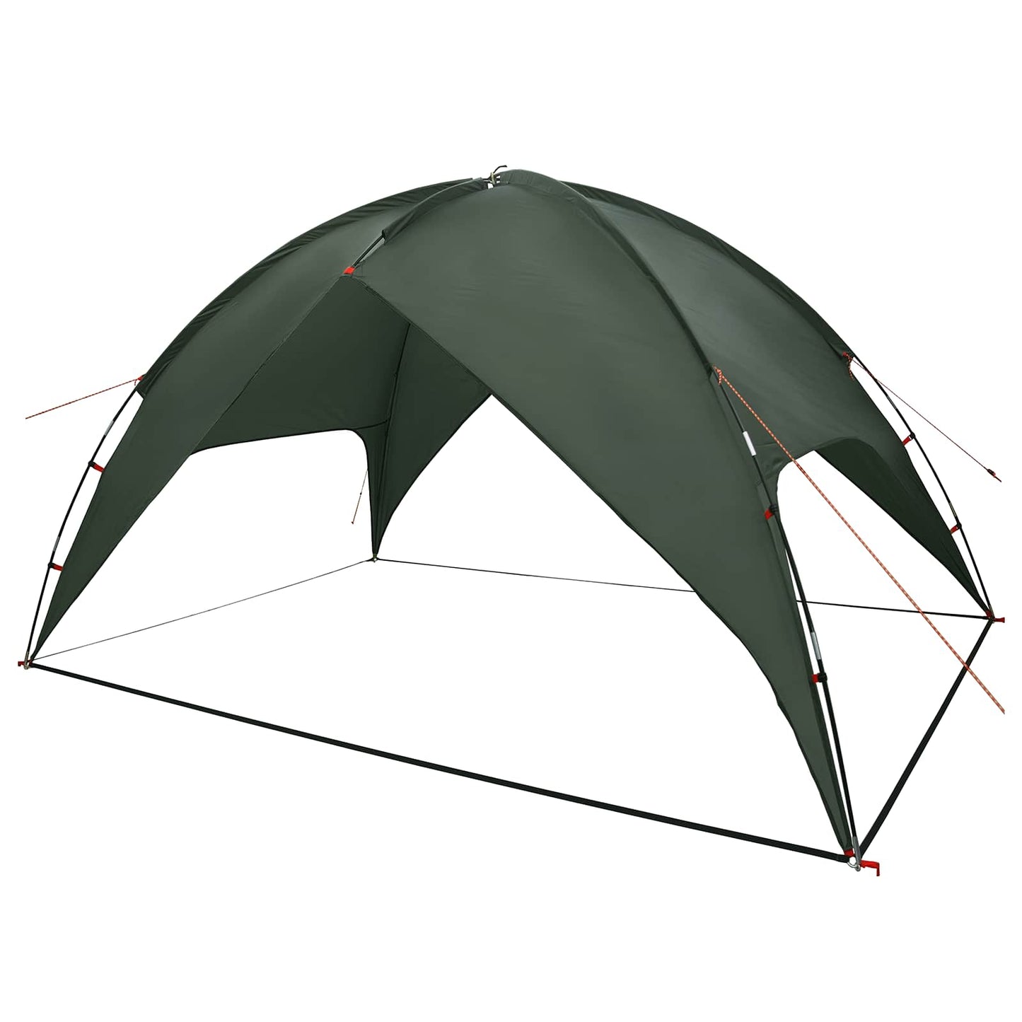 Campingzelt mit Regenhaube wasserdicht 4 Personen Olivegrün