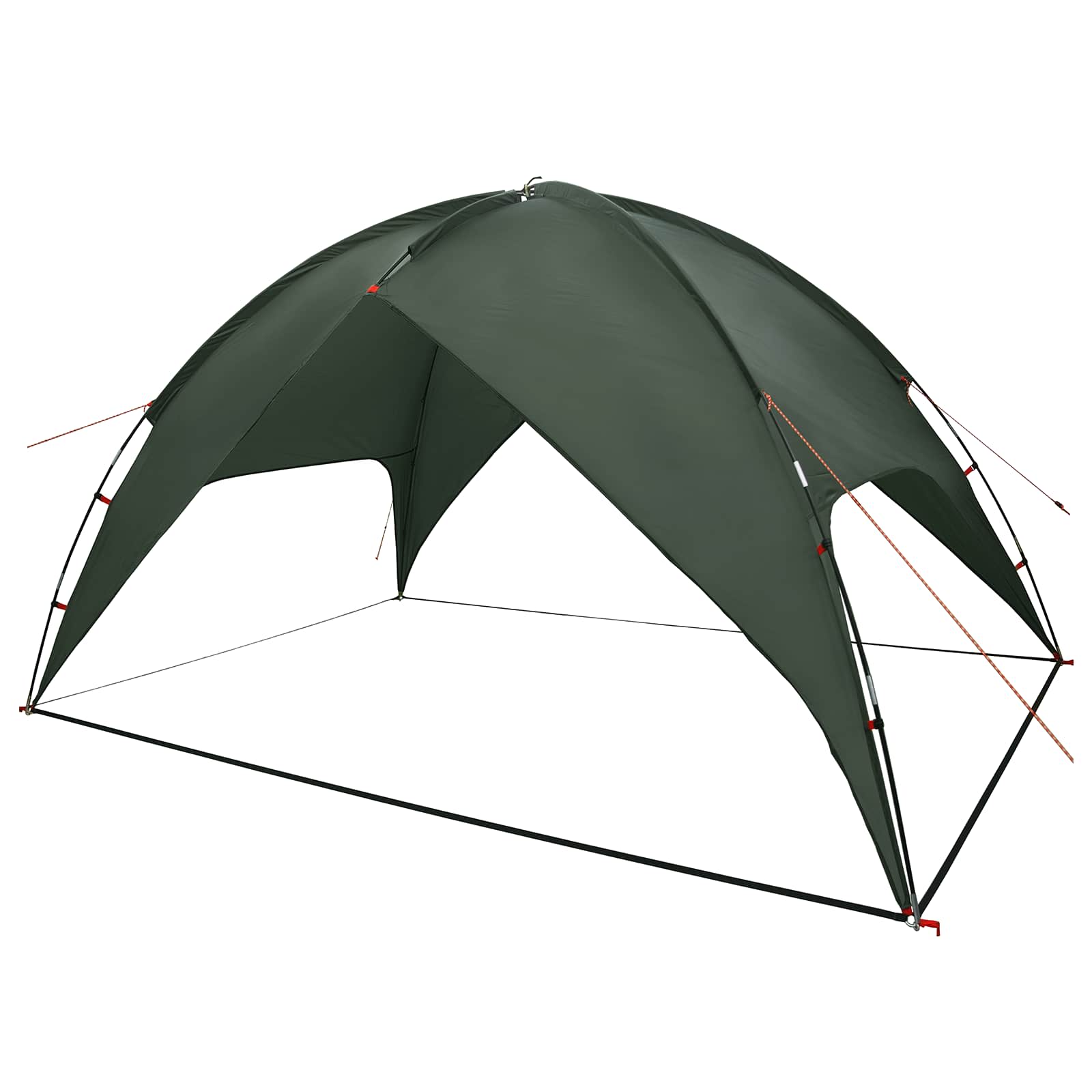 Campingzelt mit Regenhaube wasserdicht 4 Personen Olivegrün