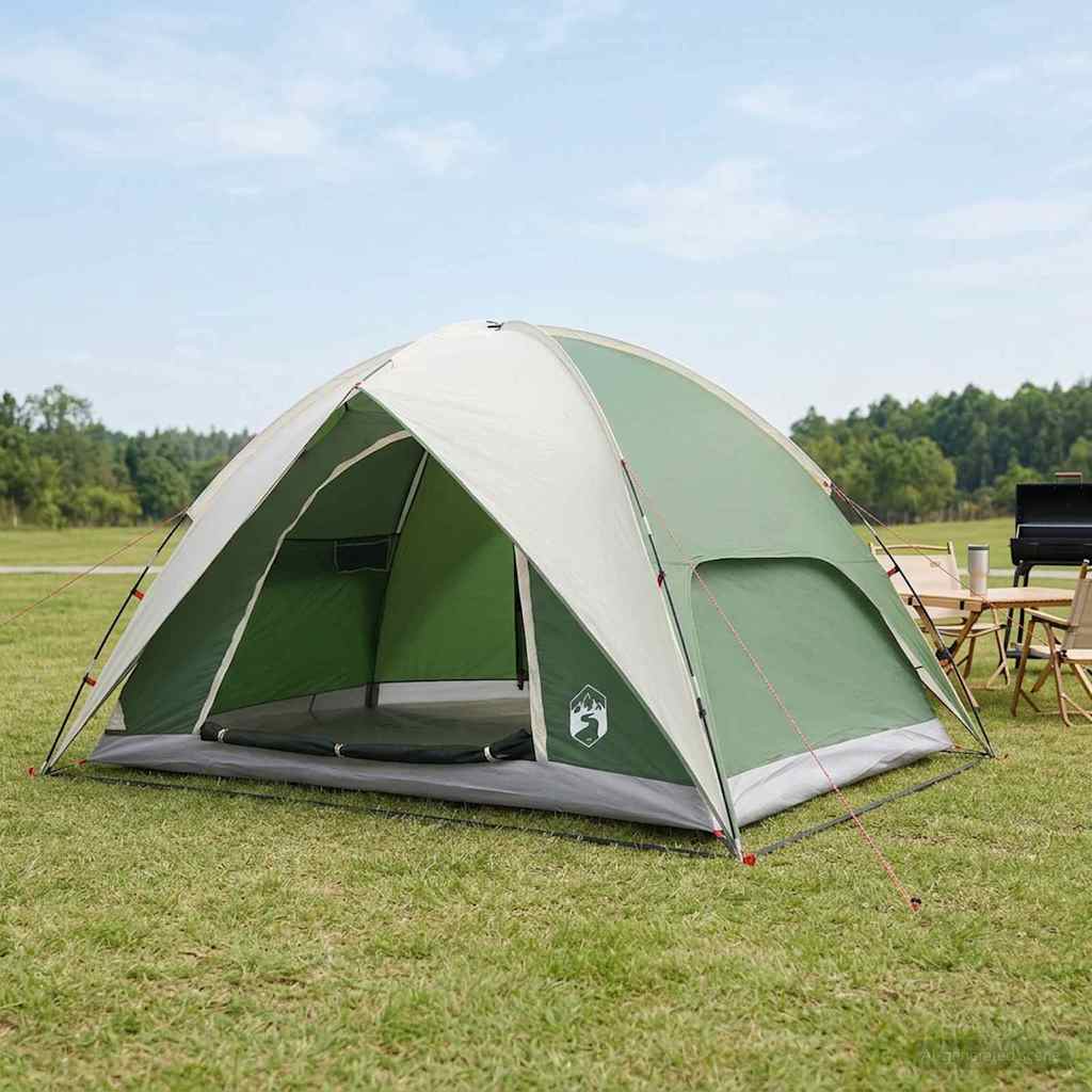 Campingzelt mit Regenhaube wasserdicht 4 Personen Grün