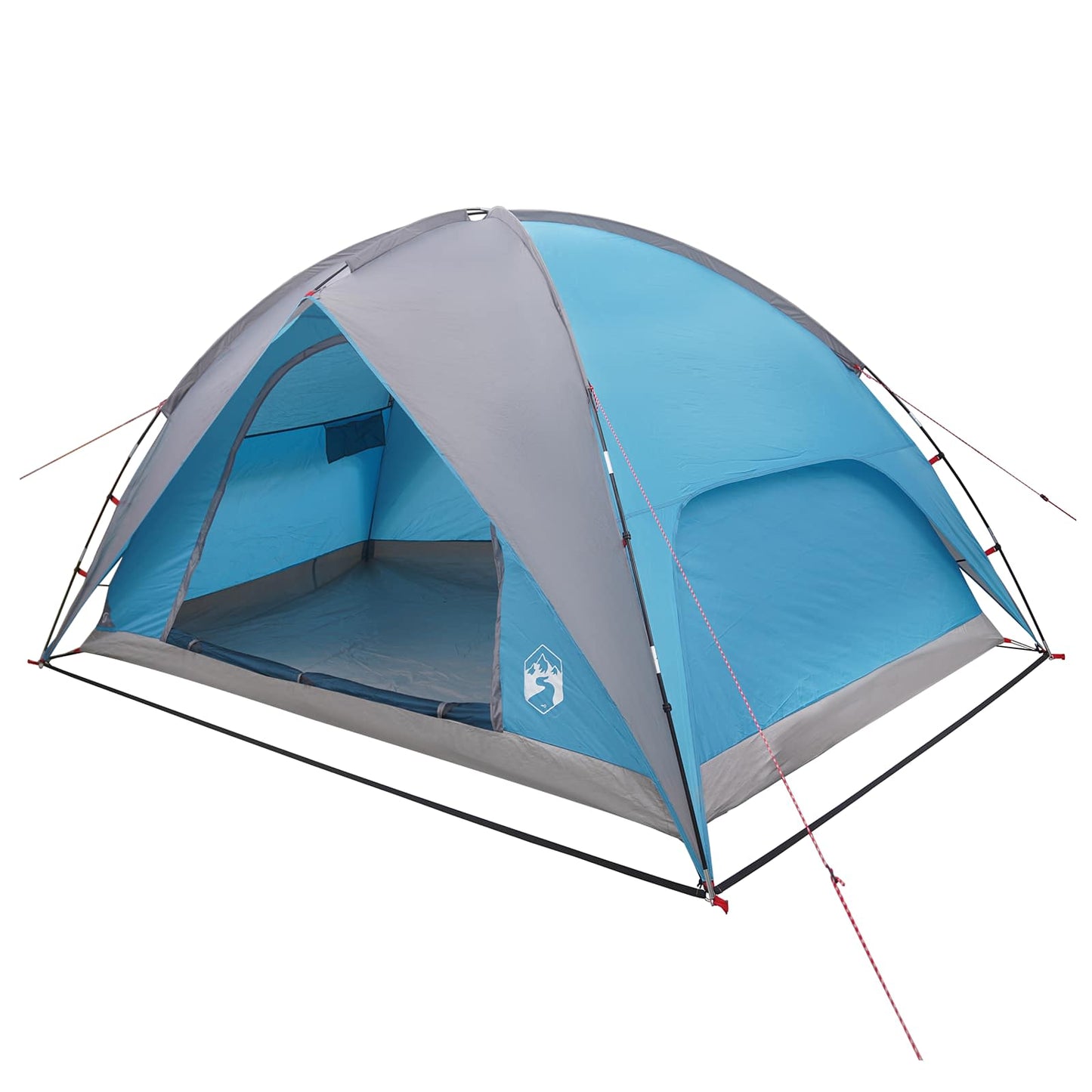 Campingzelt mit Regenhaube wasserdicht 4 Personen Blau