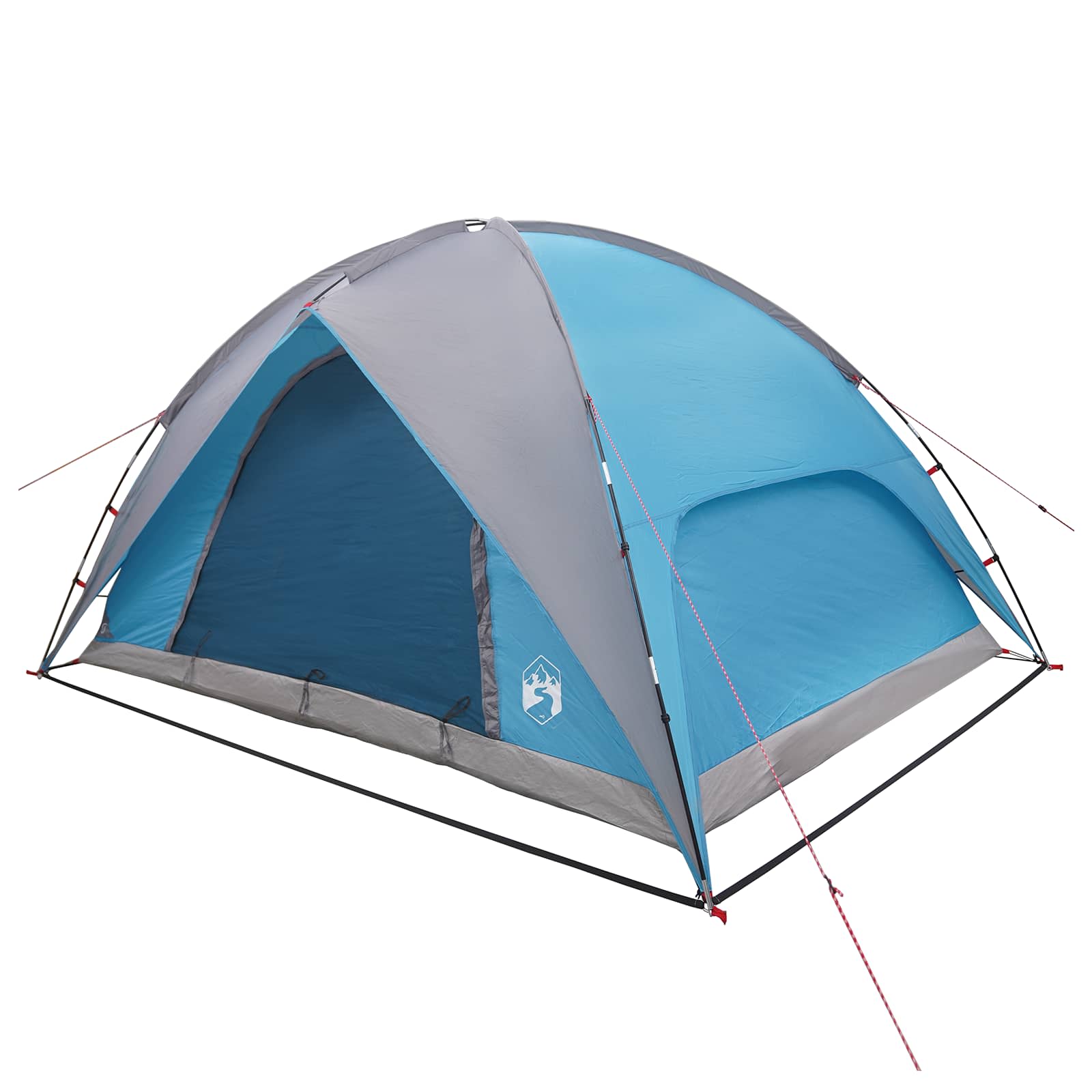 Campingzelt mit Regenhaube wasserdicht 4 Personen Blau