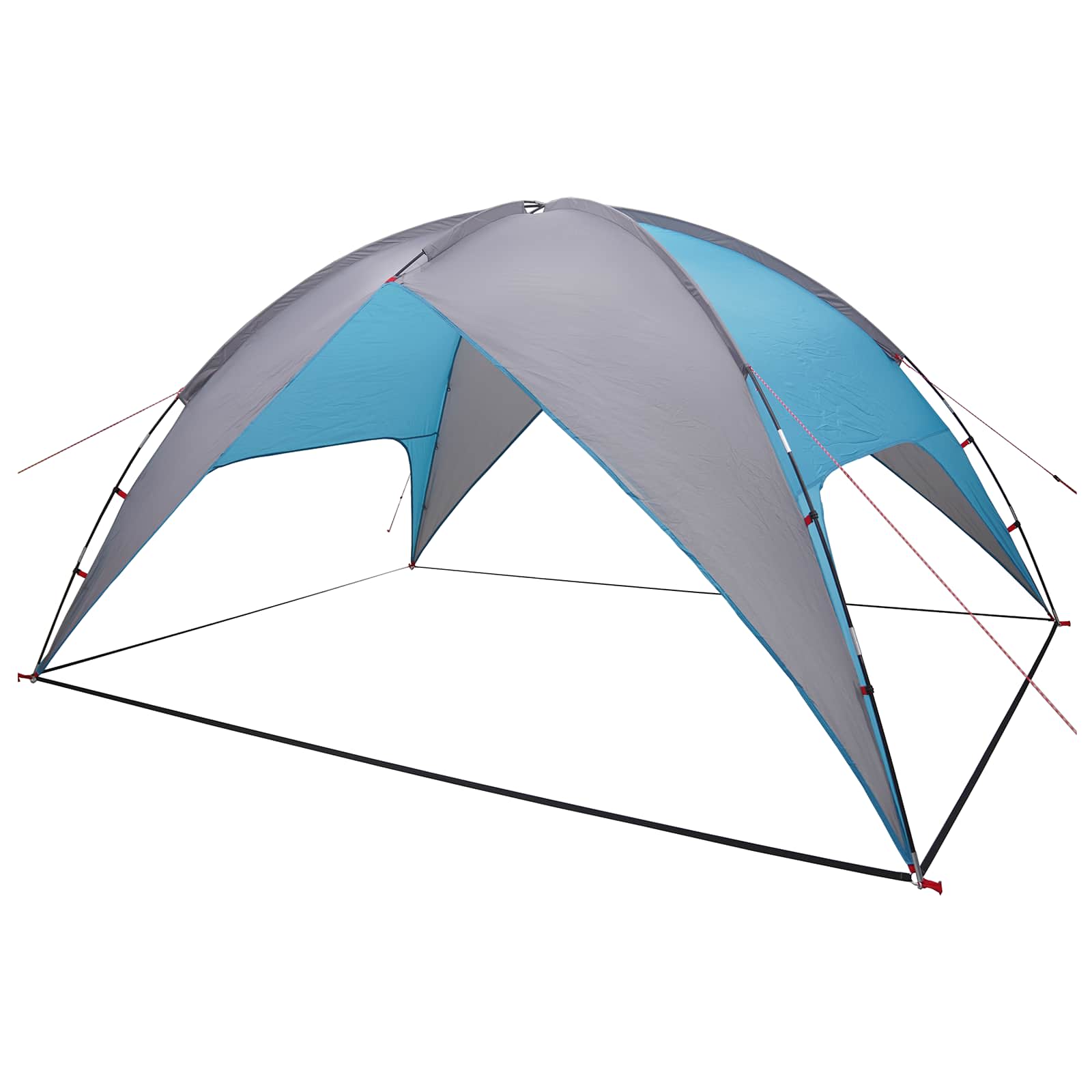 Campingzelt mit Regenhaube wasserdicht 4 Personen Blau