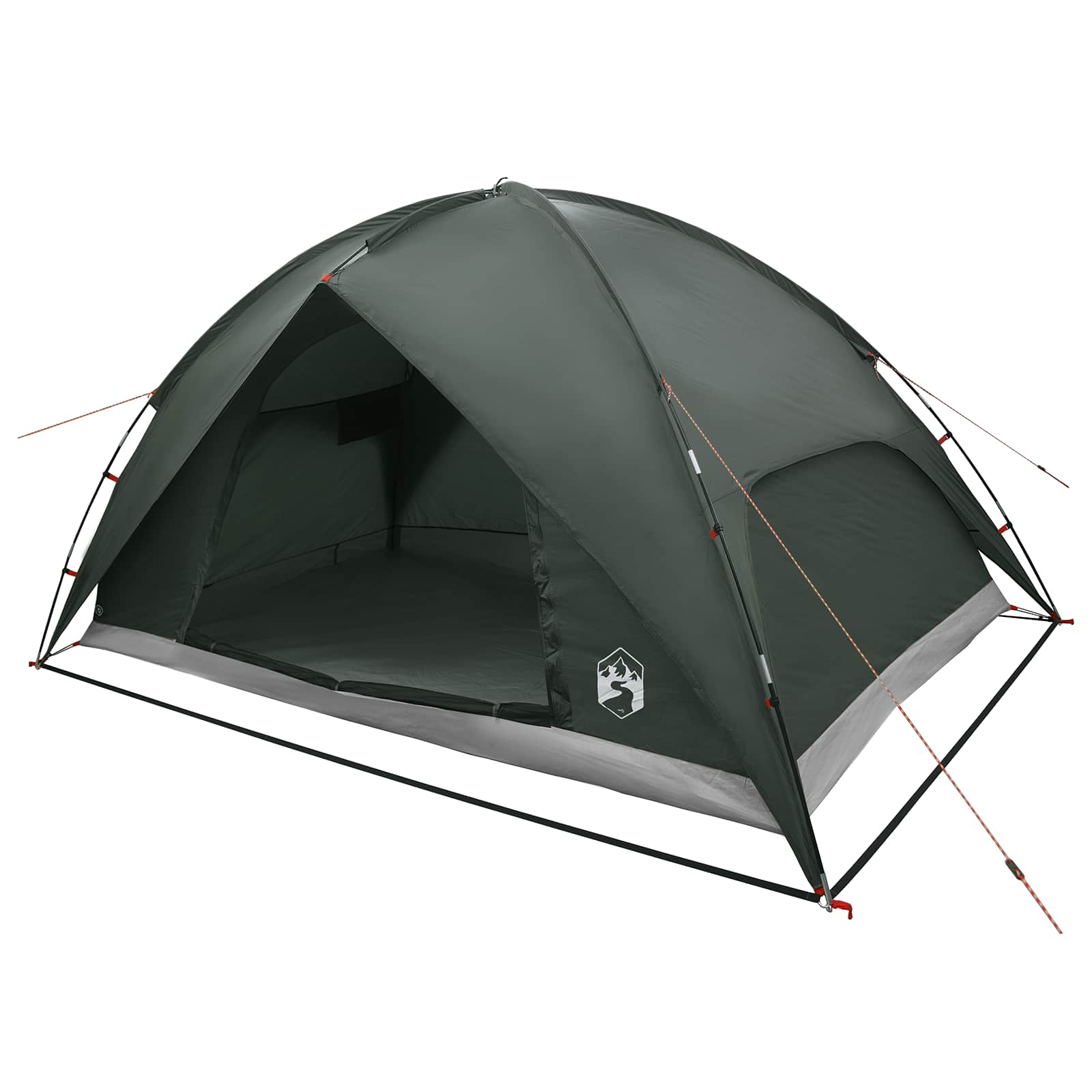 Campingzelt mit Regenhaube wasserdicht 4 Personen Olivegrün