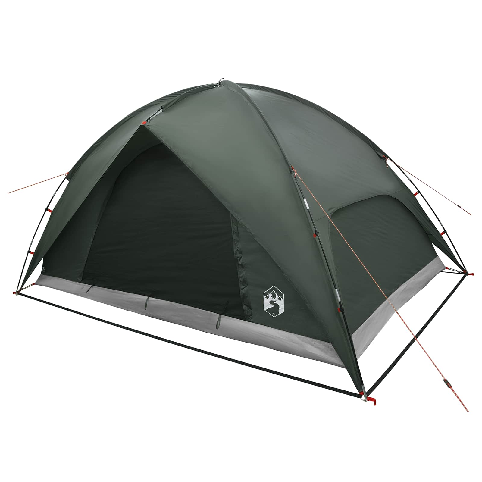 Campingzelt mit Regenhaube wasserdicht 4 Personen Olivegrün
