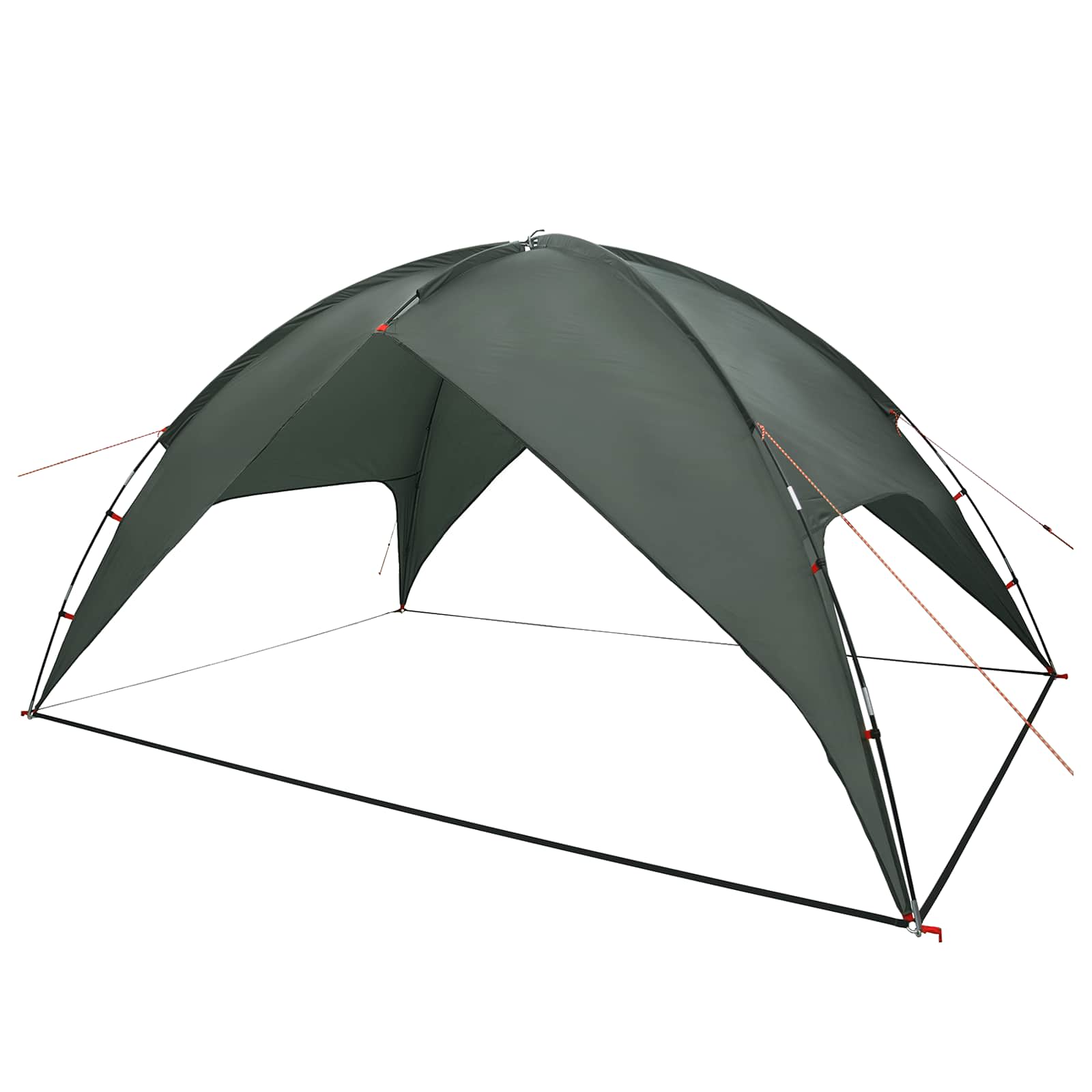 Campingzelt mit Regenhaube wasserdicht 4 Personen Olivegrün