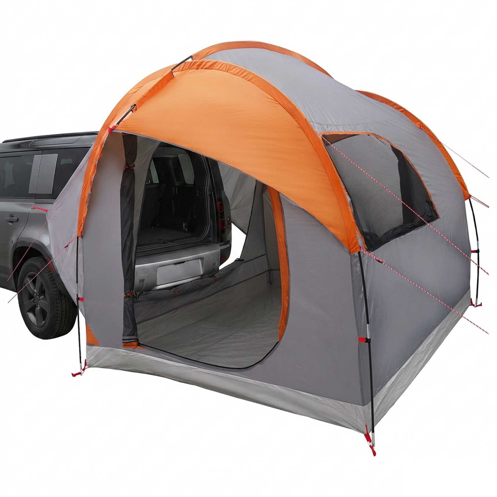 Autozelt Grau und Orange 239 x 210 x 210 cm Polyester und Stahl