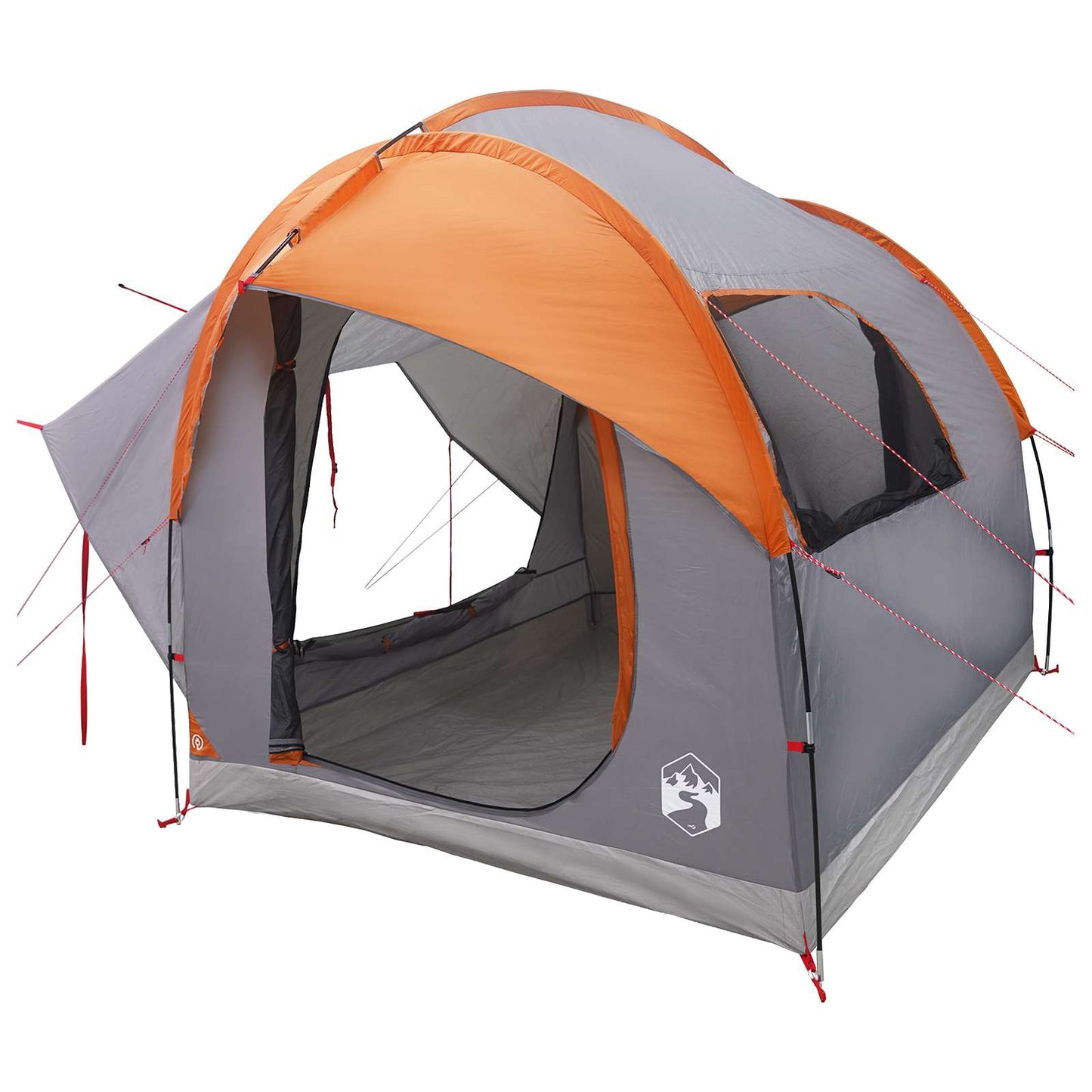 Autozelt Grau und Orange 239 x 210 x 210 cm Polyester und Stahl