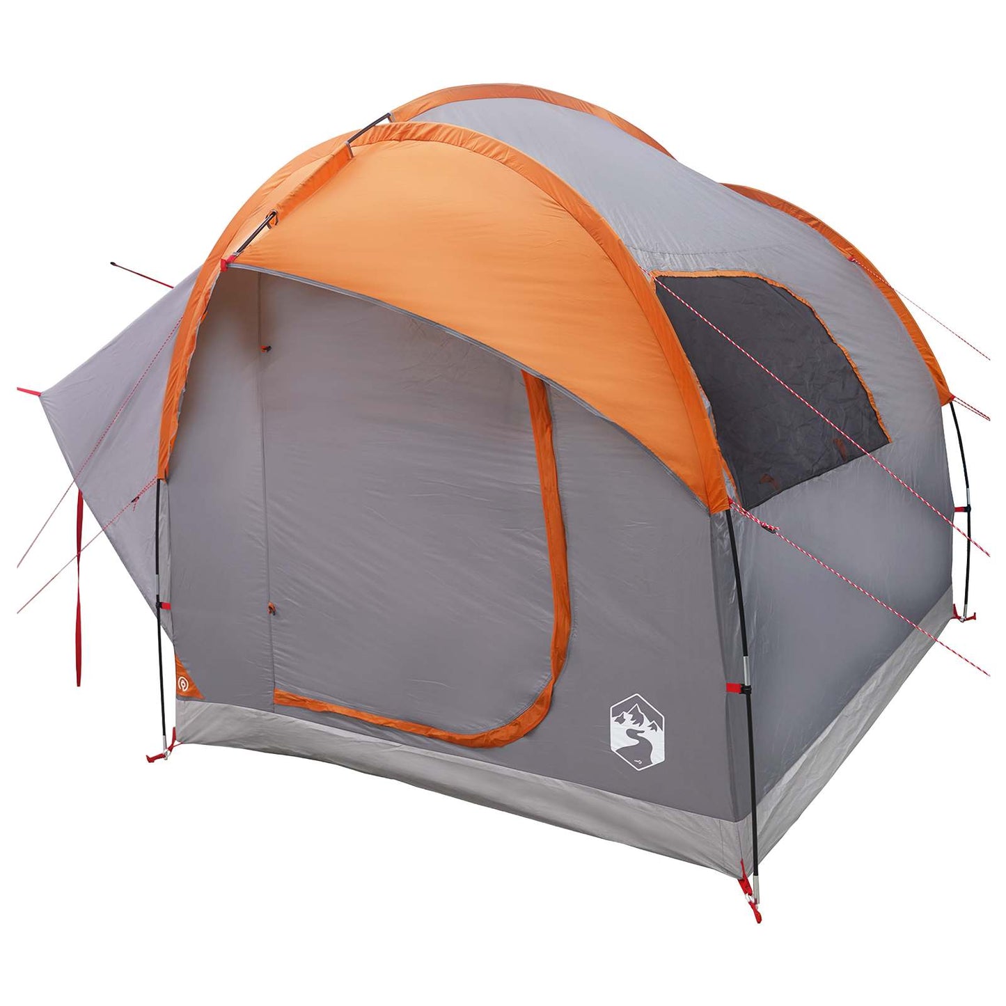 Autozelt Grau und Orange 239 x 210 x 210 cm Polyester und Stahl