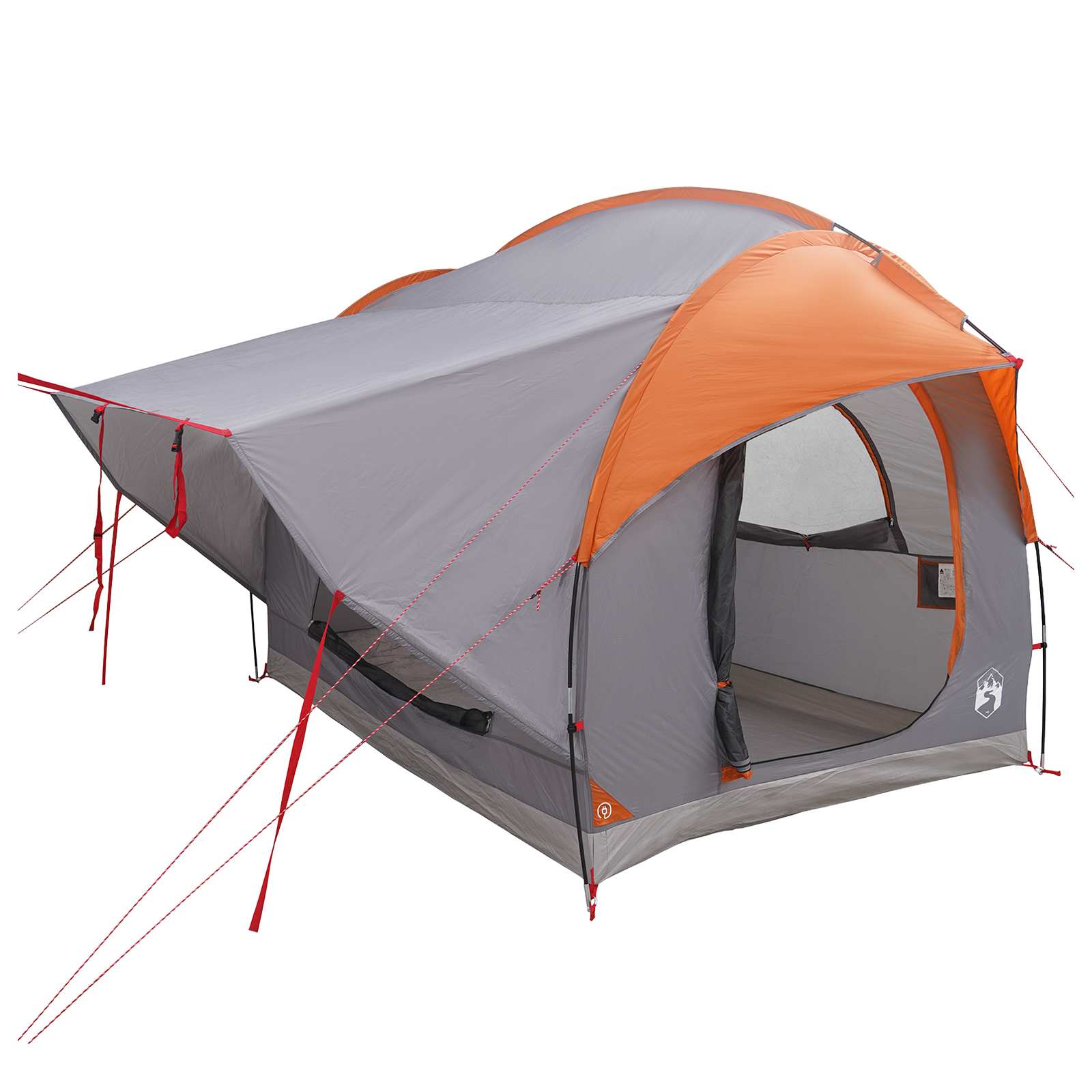Autozelt Grau und Orange 239 x 210 x 210 cm Polyester und Stahl
