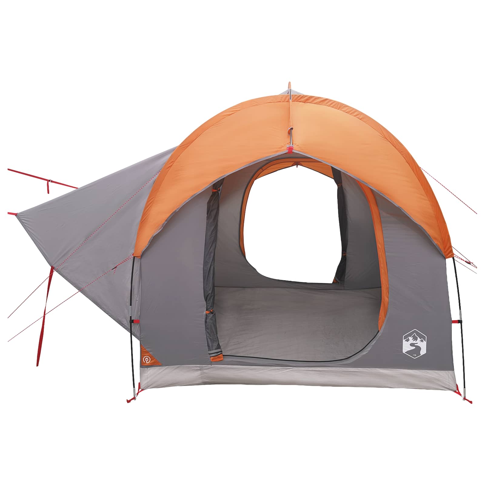 Autozelt Grau und Orange 239 x 210 x 210 cm Polyester und Stahl
