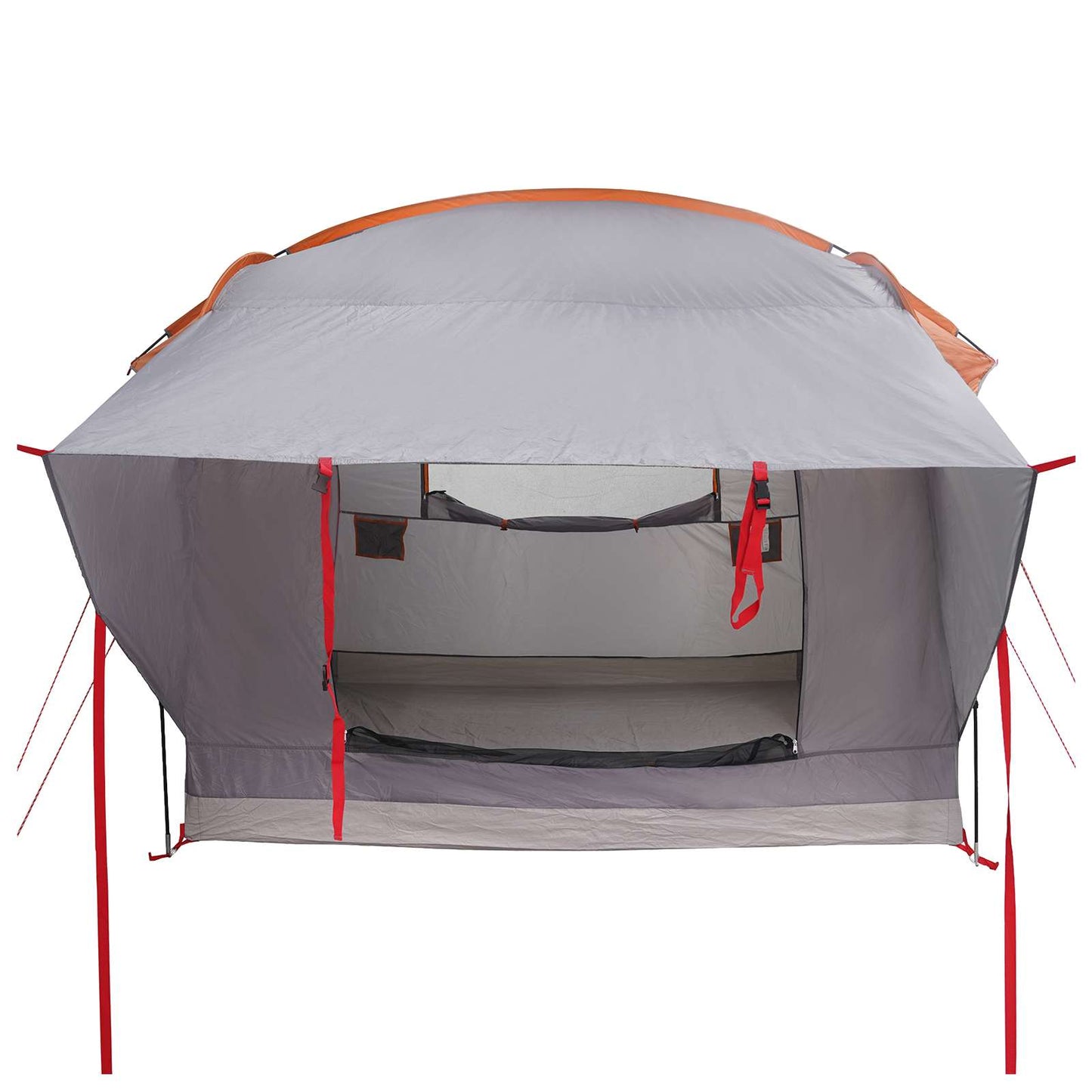 Autozelt Grau und Orange 239 x 210 x 210 cm Polyester und Stahl