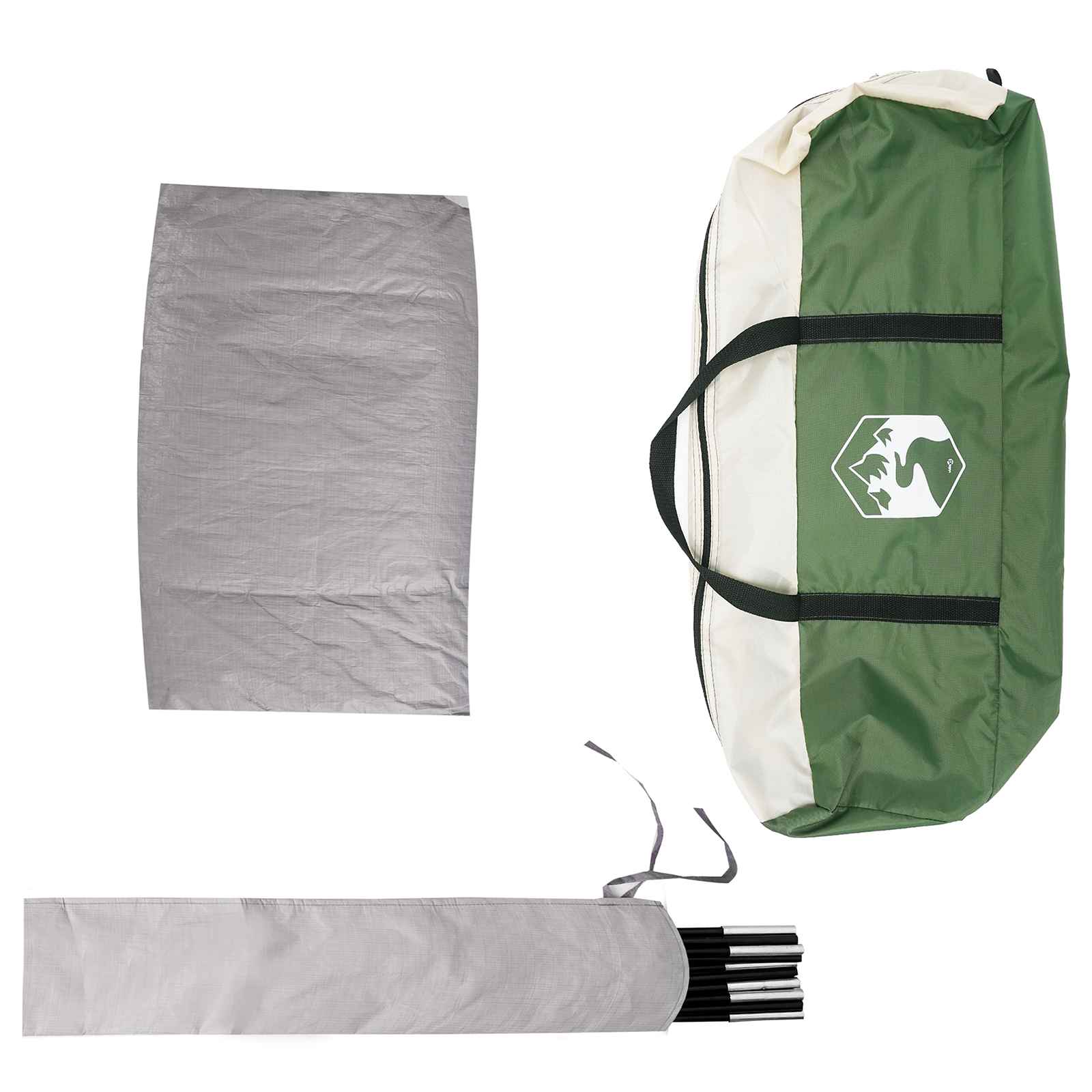 Autozelt 200 x 170 x 170 cm Grün Polyester und Stahl