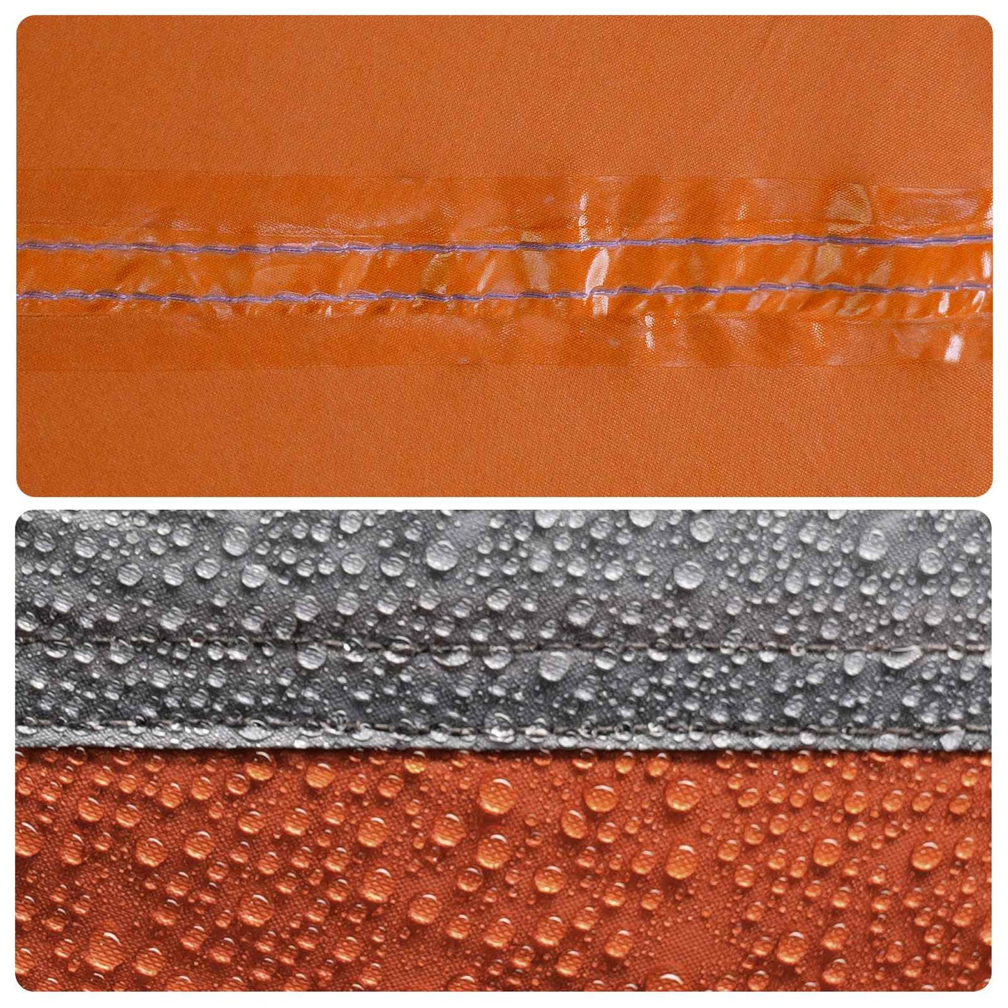 Autozelt 200 x 170 x 170 cm Grau und Orange Polyester und Stahl