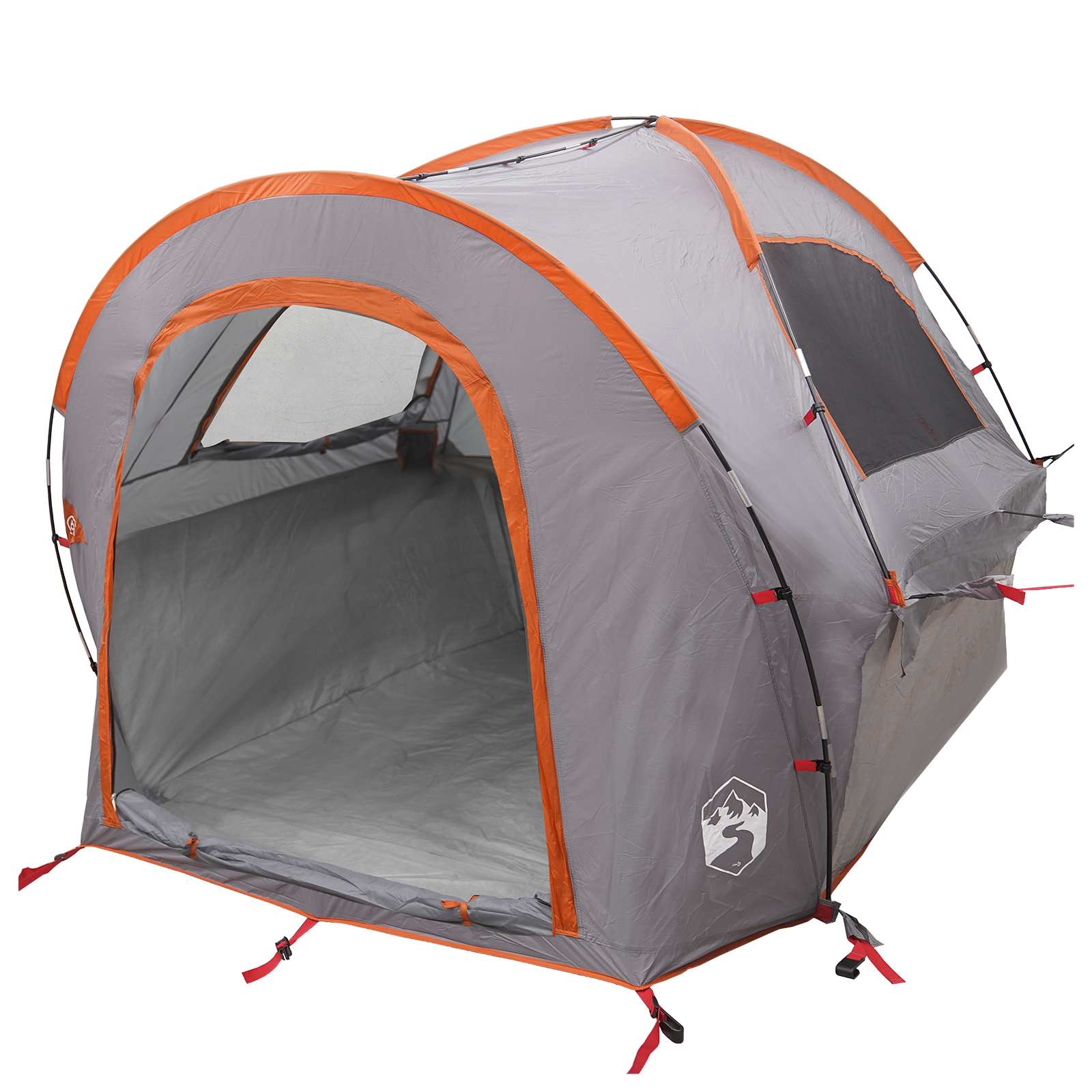 Autozelt 200 x 170 x 170 cm Grau und Orange Polyester und Stahl