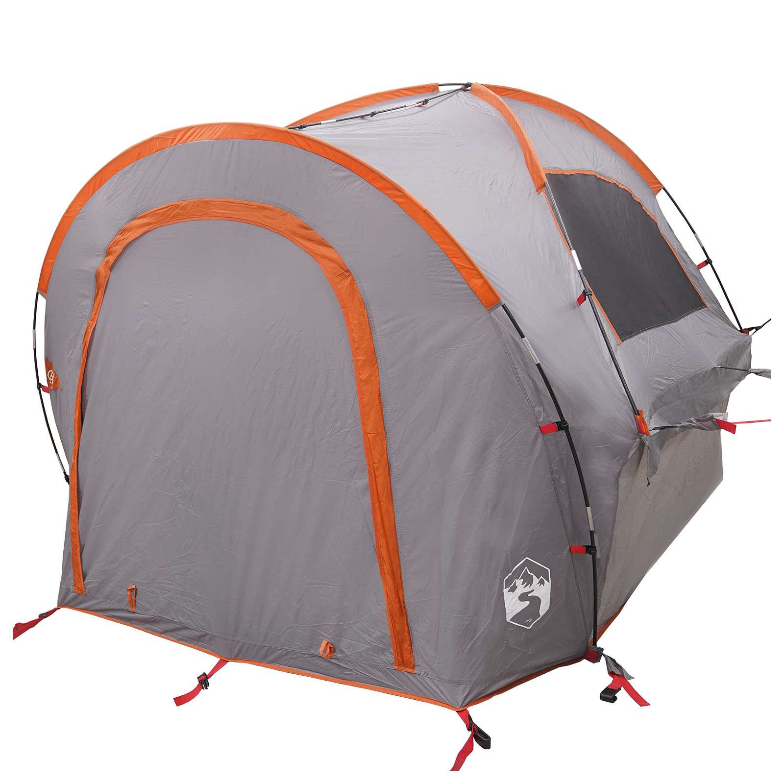 Autozelt 200 x 170 x 170 cm Grau und Orange Polyester und Stahl