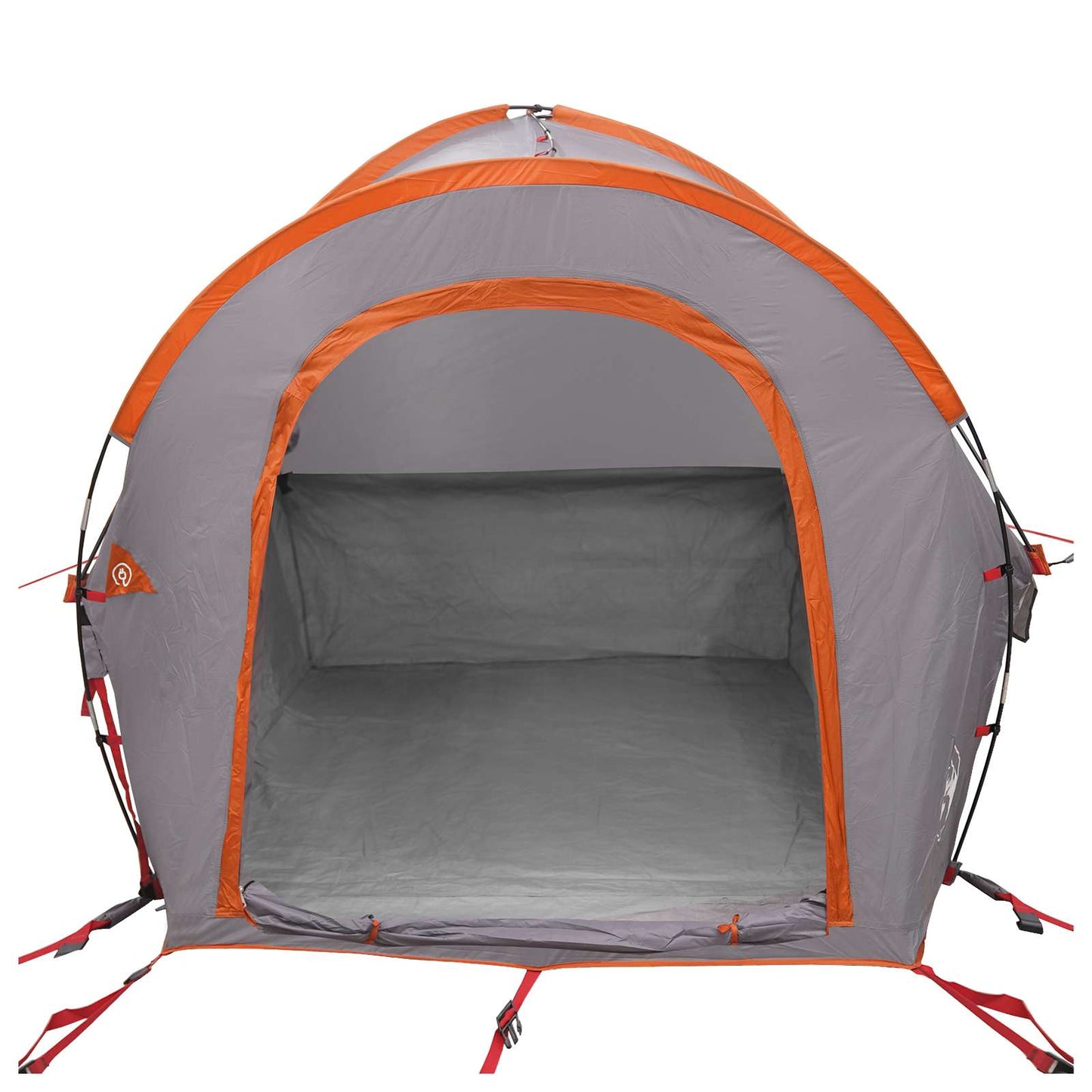 Autozelt 200 x 170 x 170 cm Grau und Orange Polyester und Stahl