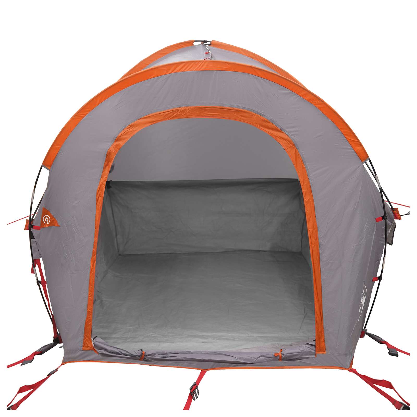 Autozelt 200 x 170 x 170 cm Grau und Orange Polyester und Stahl
