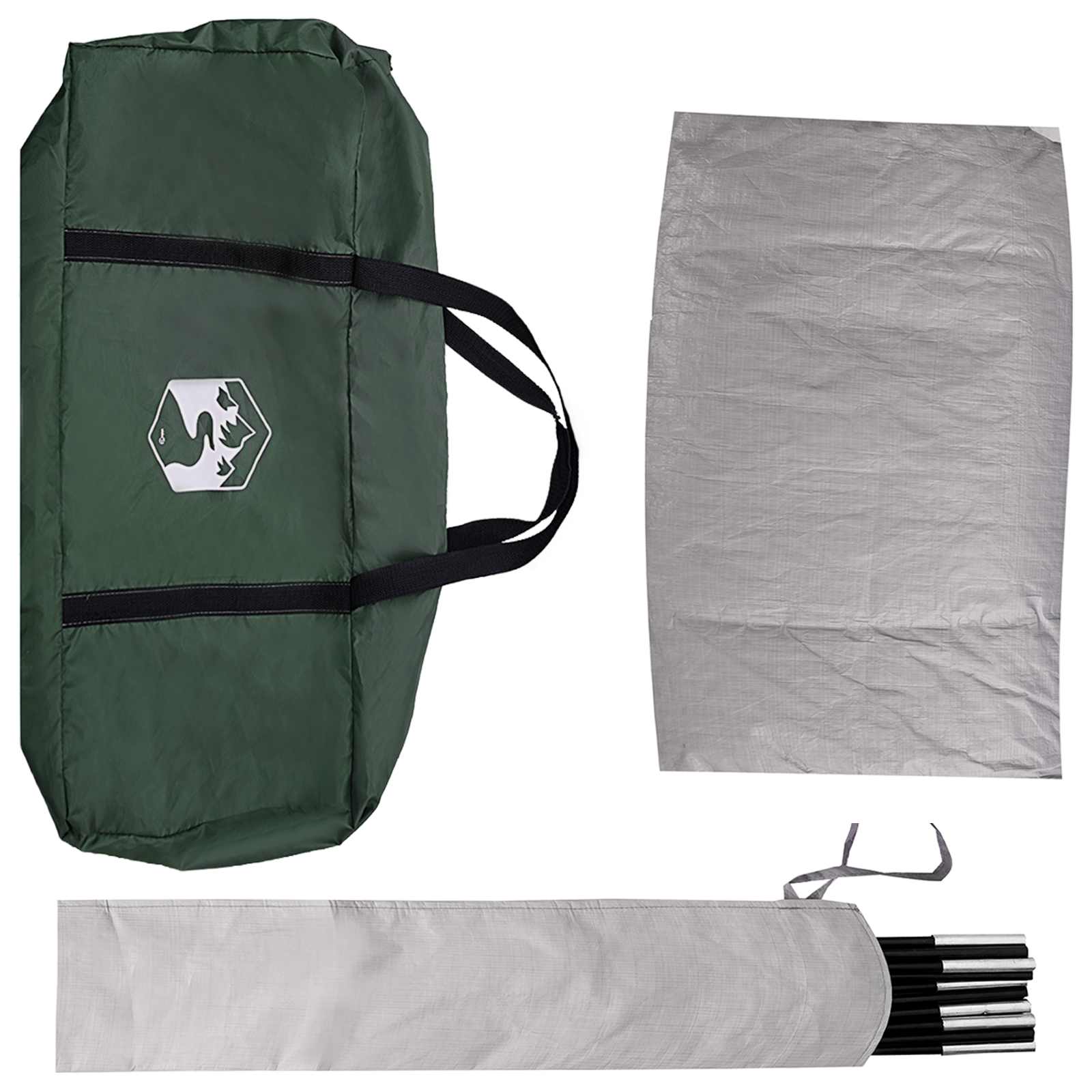 Autozelt 200 x 170 x 170 cm Olivegrün Polyester und Stahl