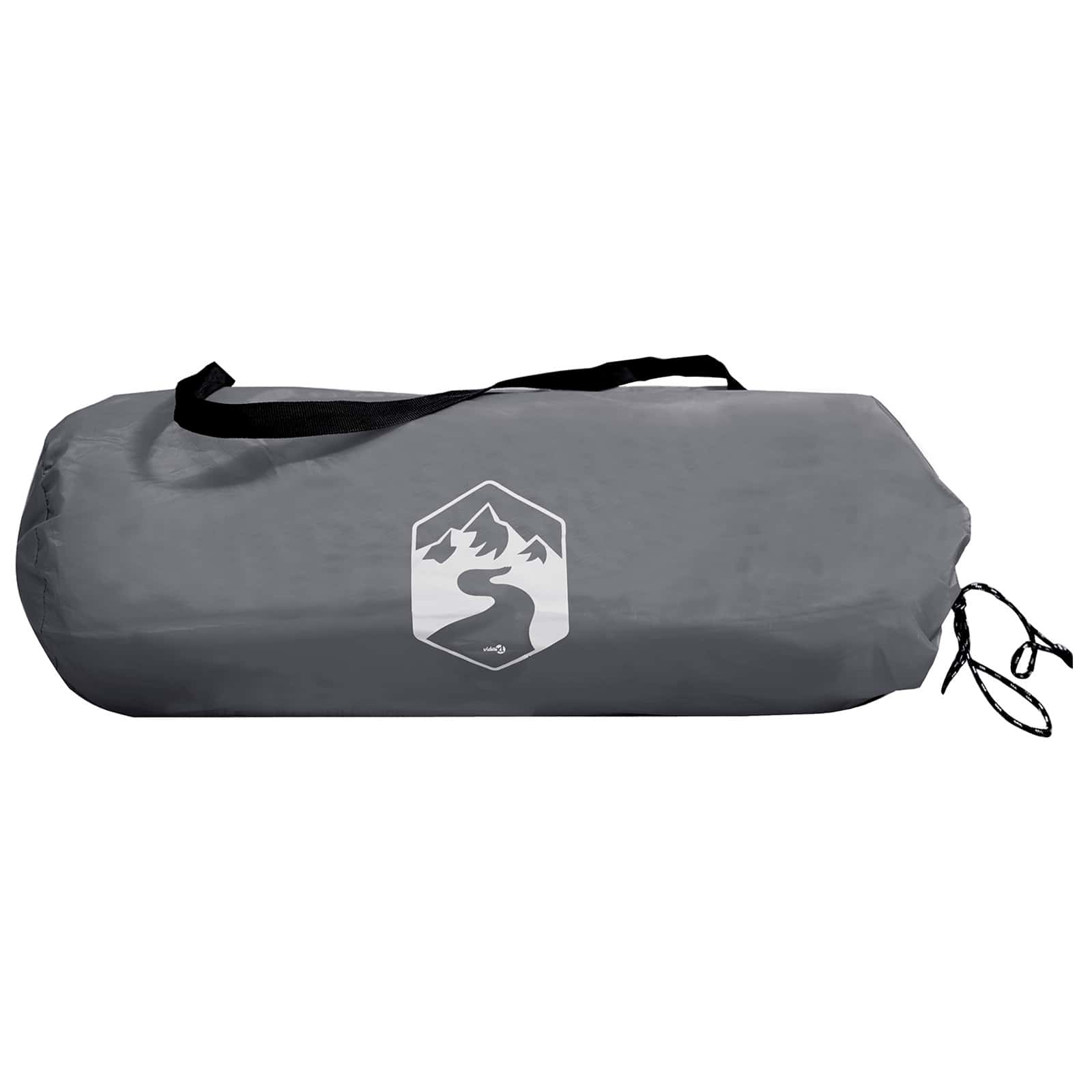 Autozelt 308 x 215 x 220 cm Grau und Orange Polyester und Stahl
