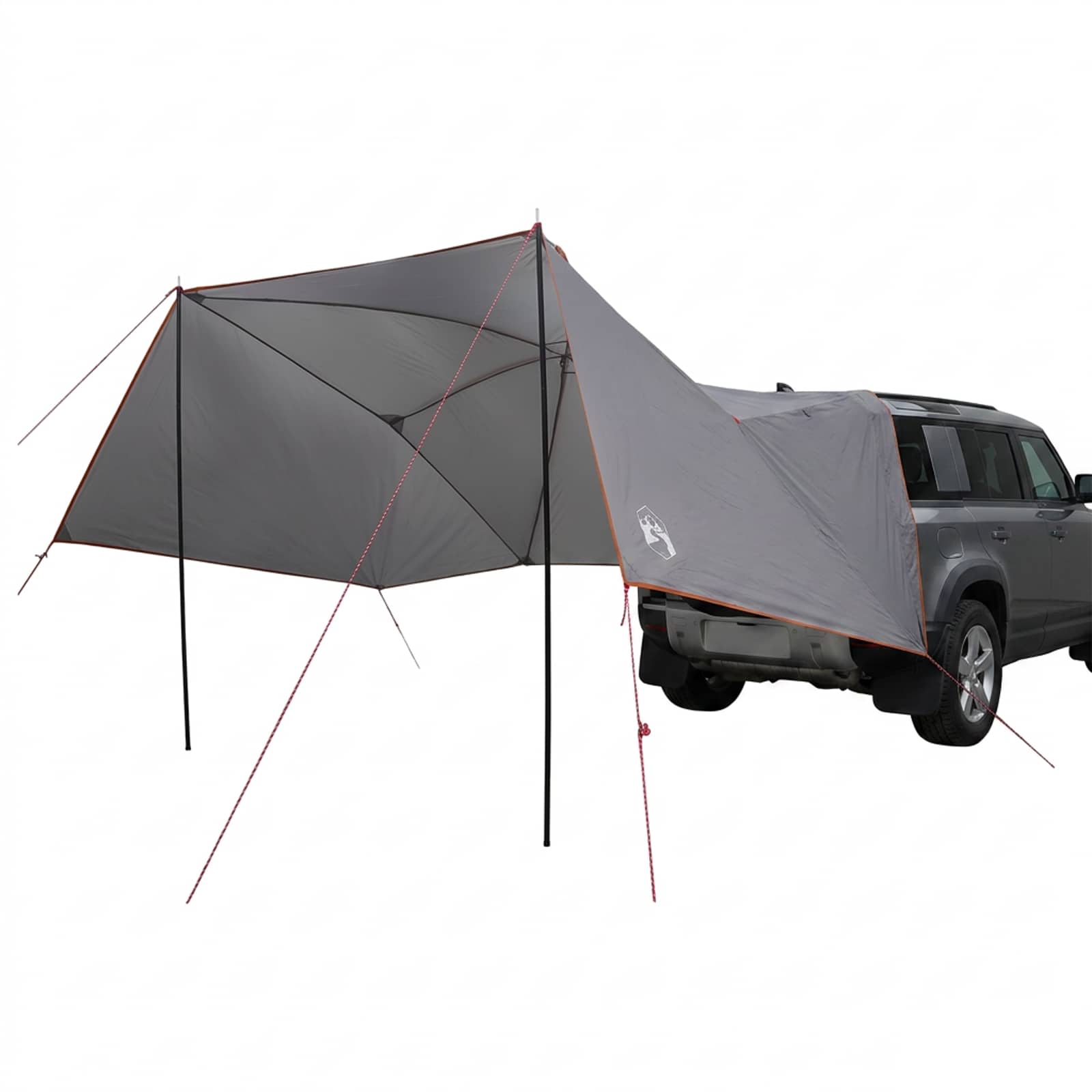 Autozelt 308 x 215 x 220 cm Grau und Orange Polyester und Stahl