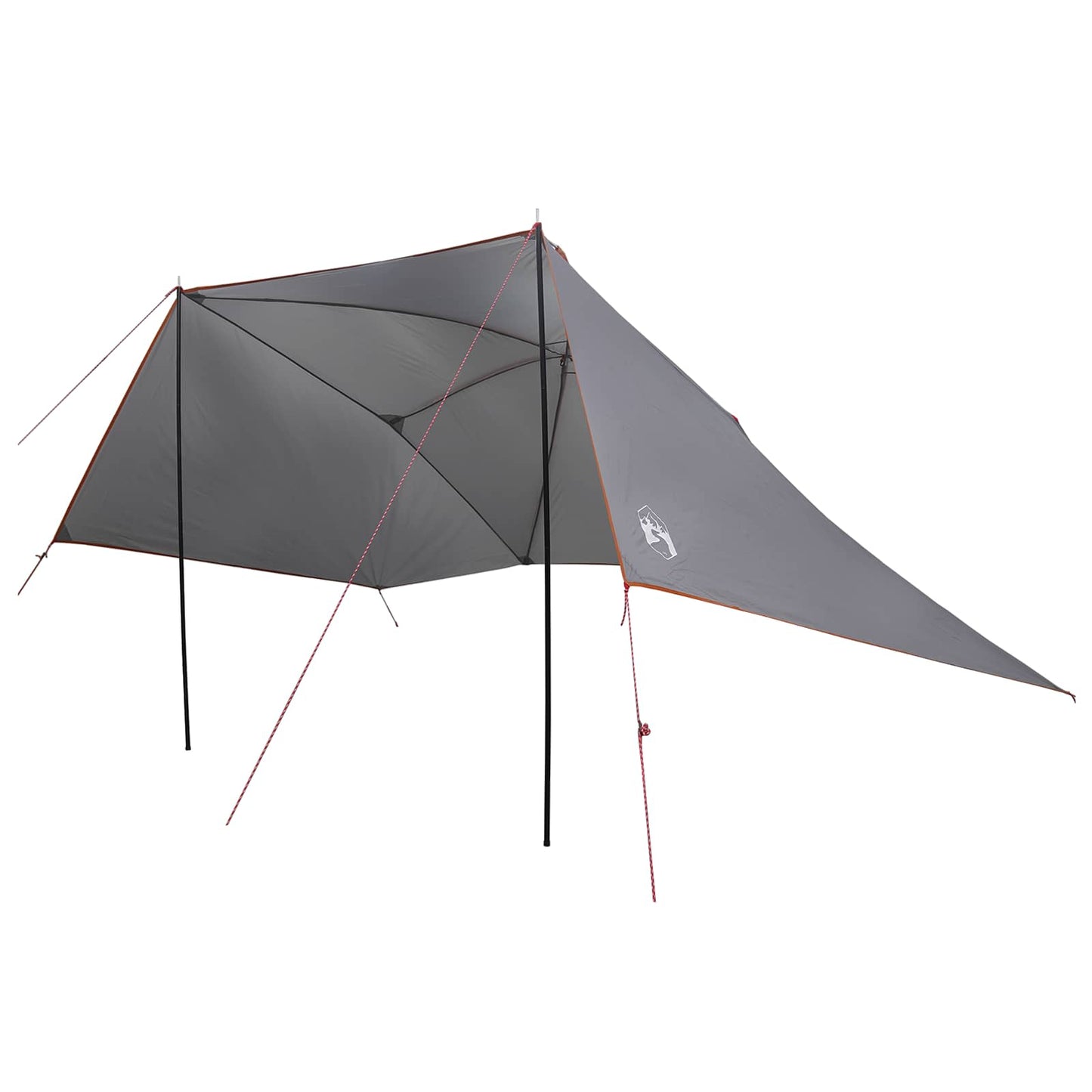 Autozelt 308 x 215 x 220 cm Grau und Orange Polyester und Stahl