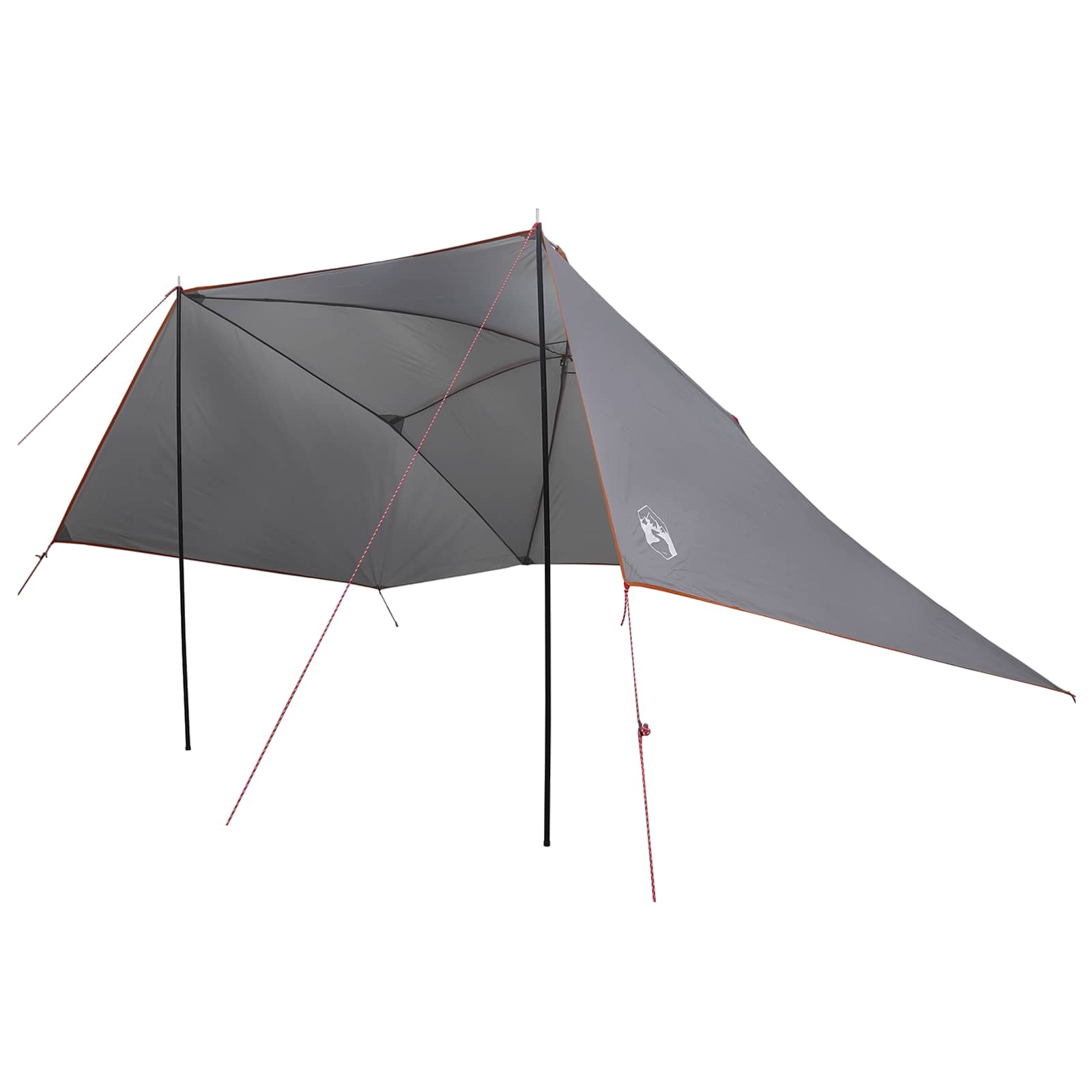 Autozelt 308 x 215 x 220 cm Grau und Orange Polyester und Stahl