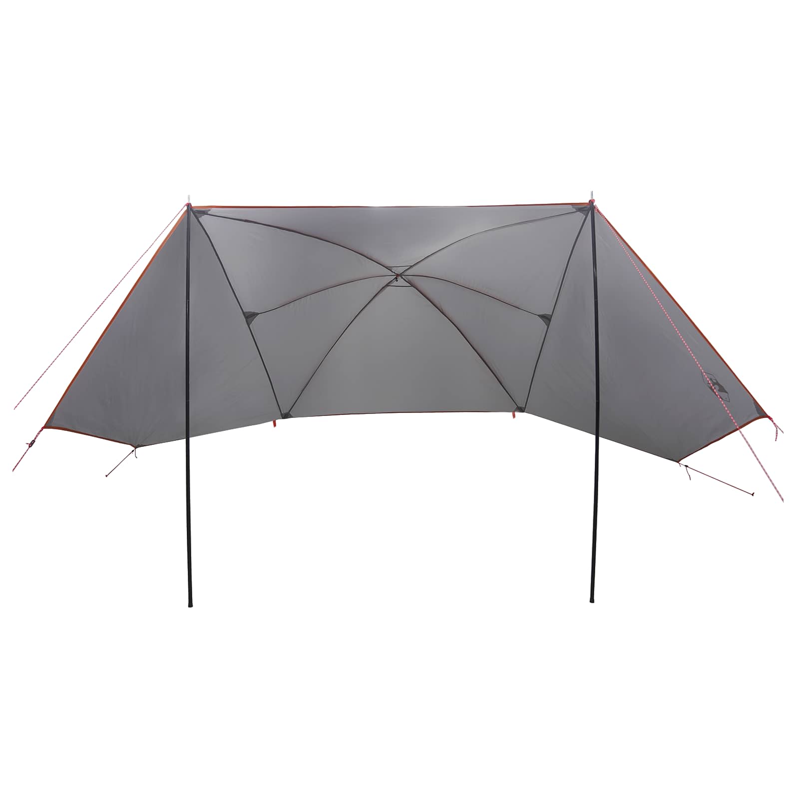 Autozelt 308 x 215 x 220 cm Grau und Orange Polyester und Stahl
