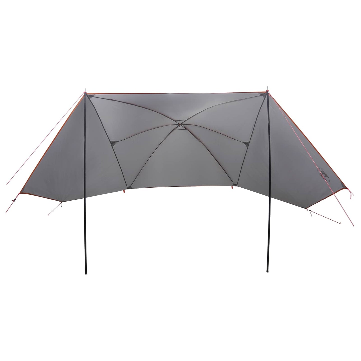 Autozelt 308 x 215 x 220 cm Grau und Orange Polyester und Stahl