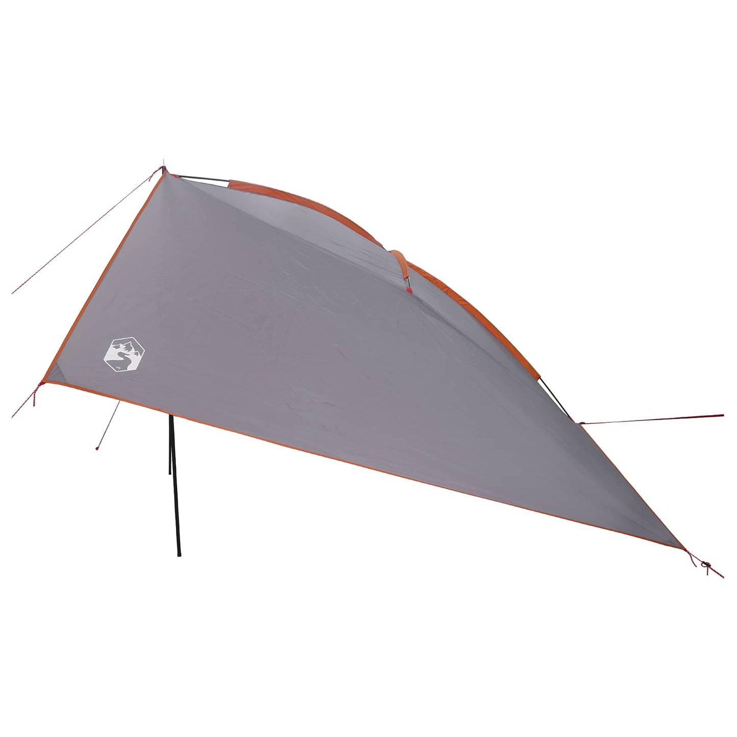 Autozelt 308 x 215 x 220 cm Grau und Orange Polyester und Stahl
