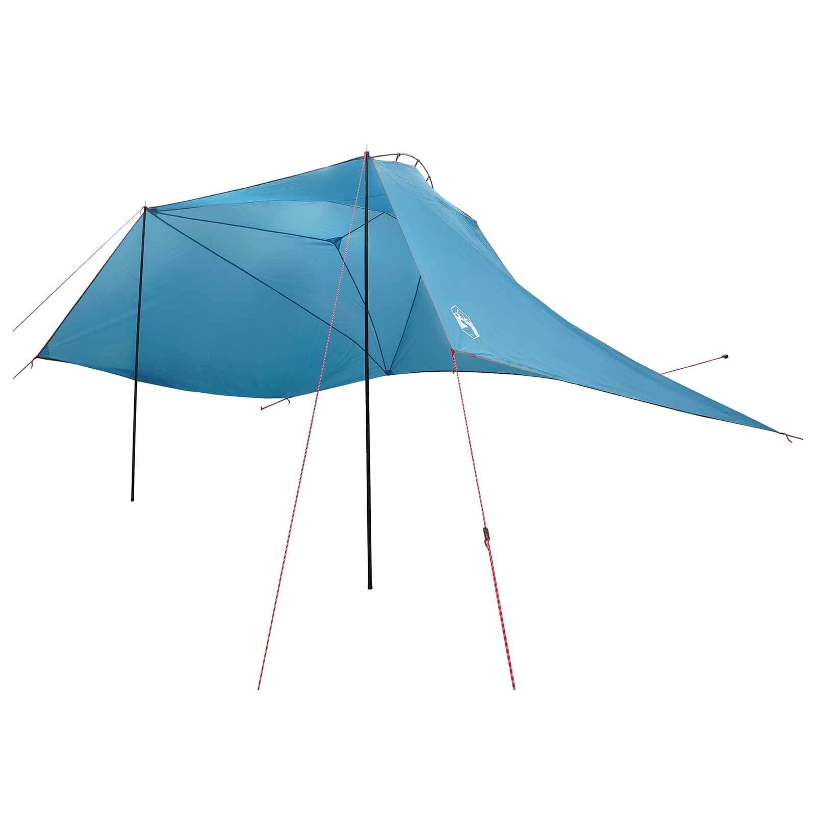 Autozelt 350 x 250 cm Blau Polyester und Stahl