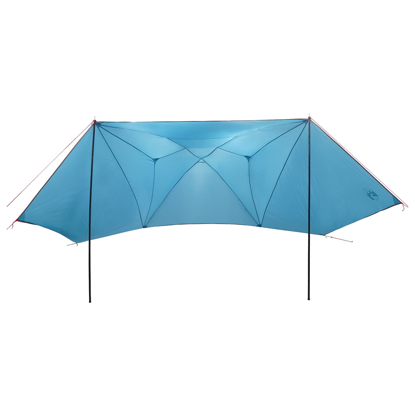 Autozelt 350 x 250 cm Blau Polyester und Stahl