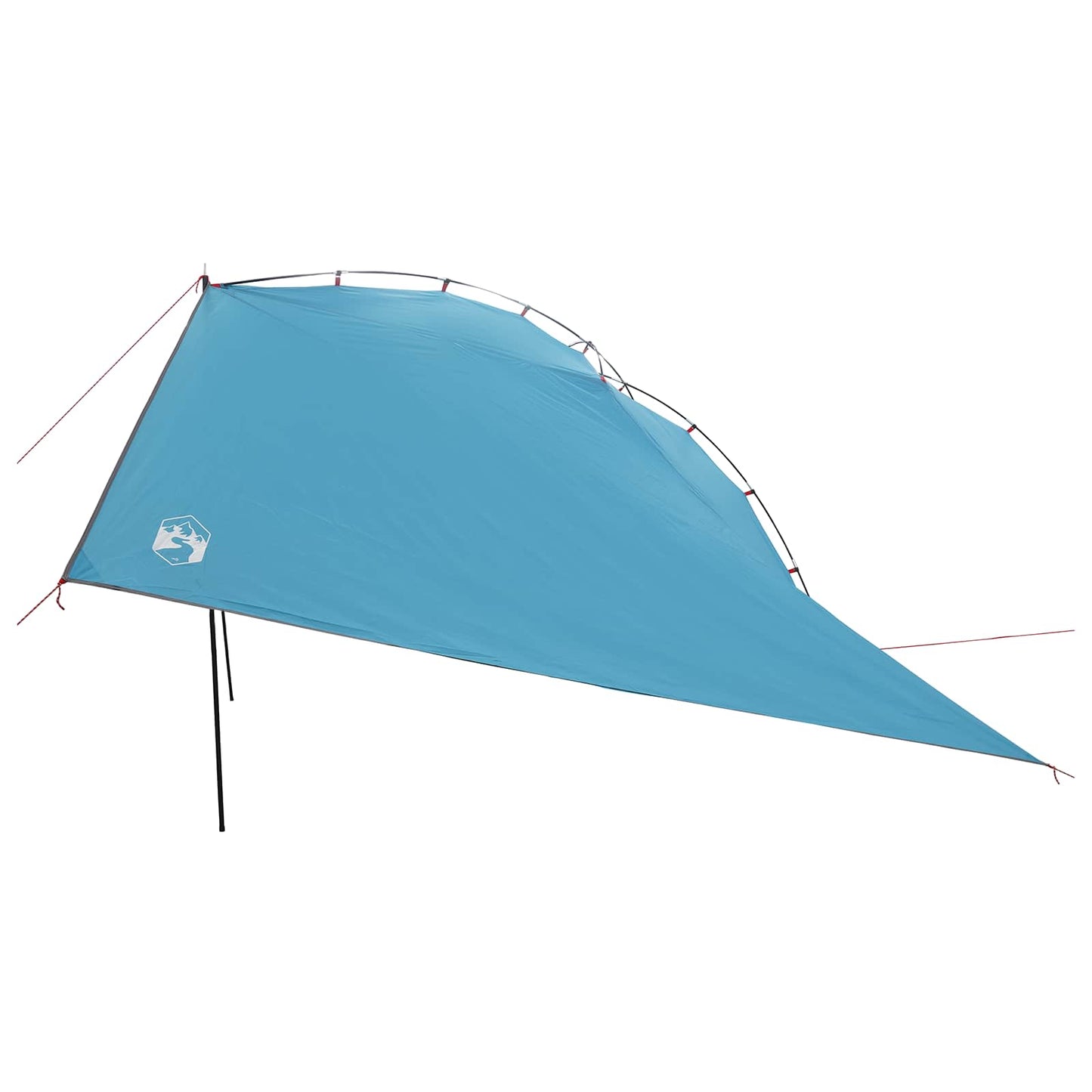 Autozelt 350 x 250 cm Blau Polyester und Stahl