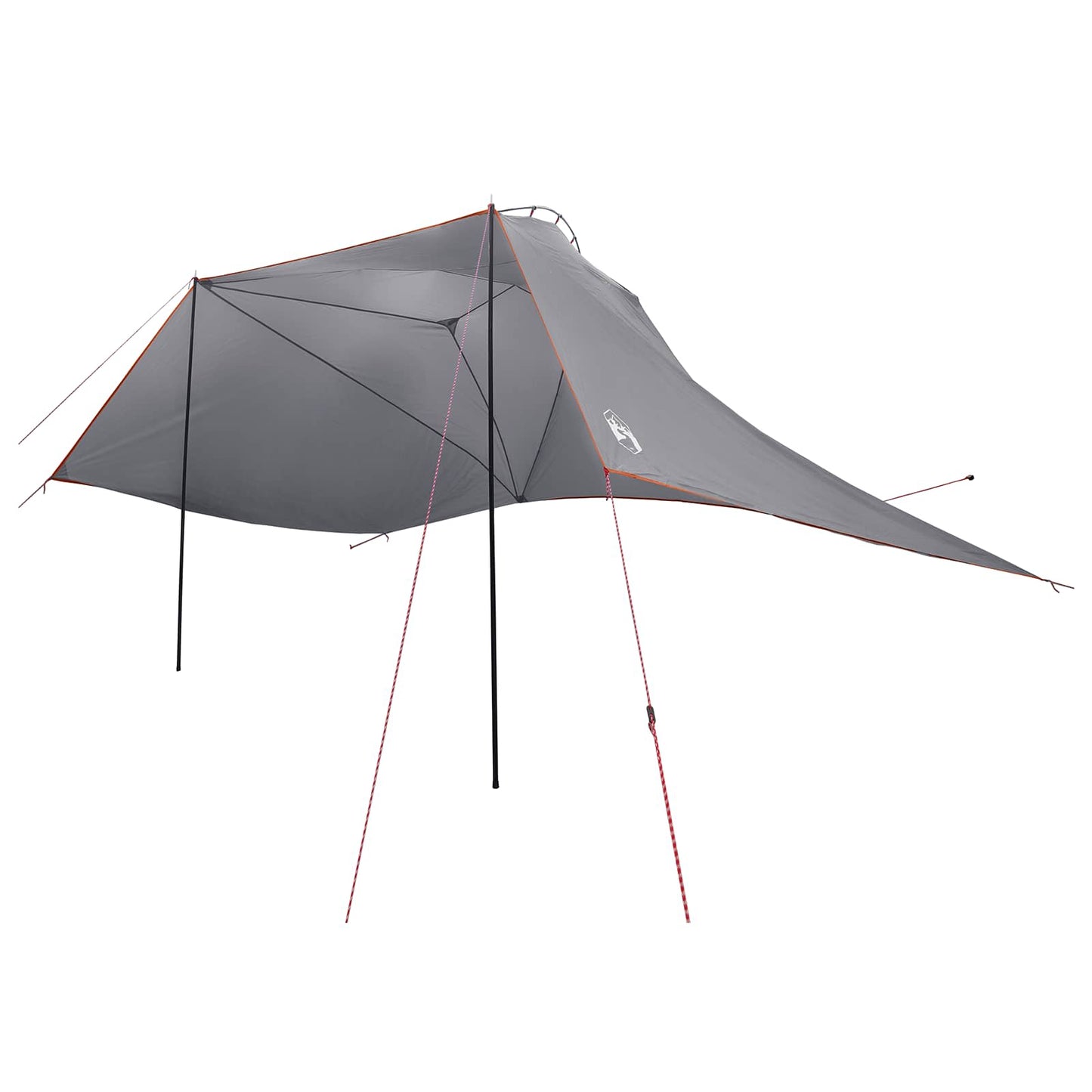 Autozelt 350 x 250 cm Grau und Orange Polyester und Stahl