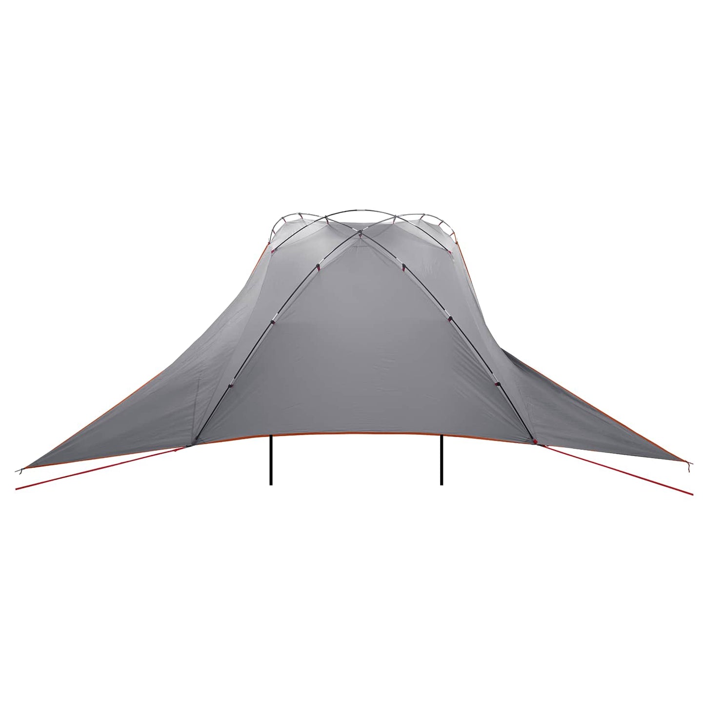 Autozelt 350 x 250 cm Grau und Orange Polyester und Stahl