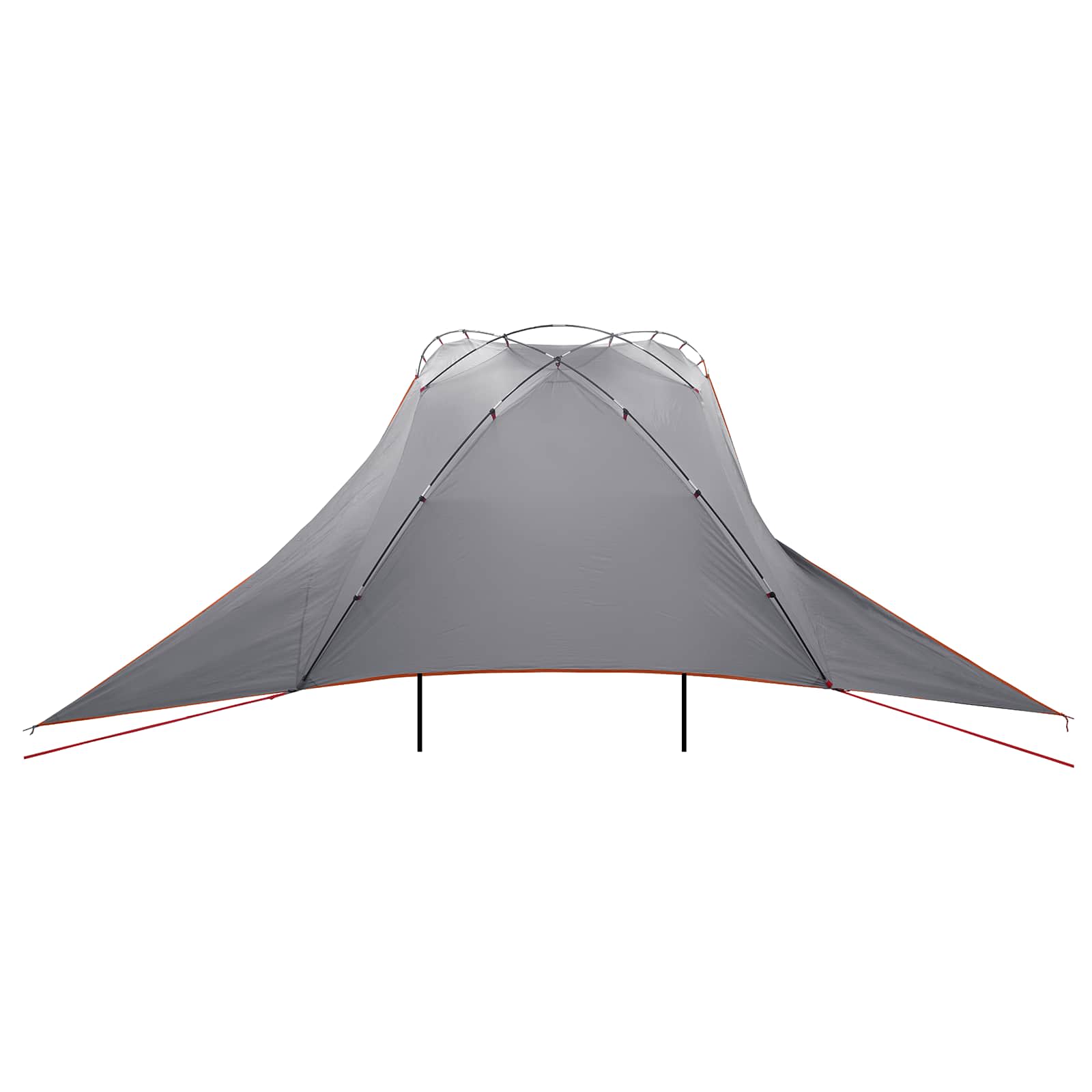 Autozelt 350 x 250 cm Grau und Orange Polyester und Stahl