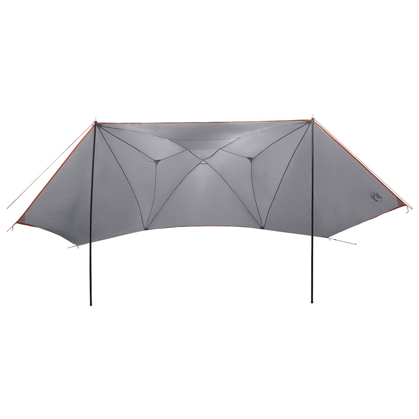 Autozelt 350 x 250 cm Grau und Orange Polyester und Stahl