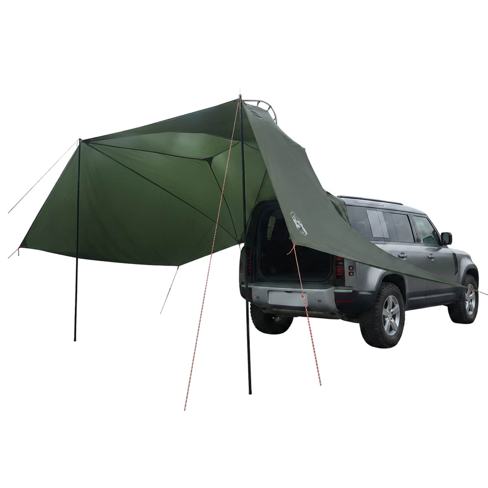 Autozelt 350 x 250 cm Olivegrün Polyester und Stahl