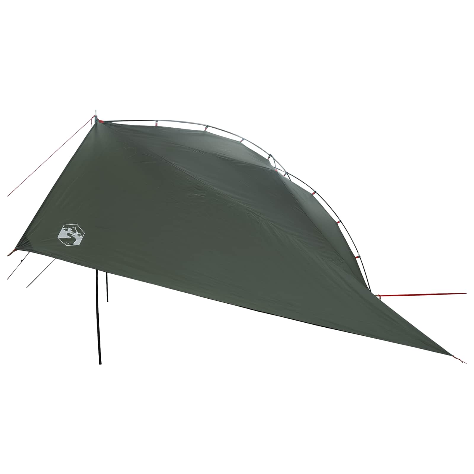 Autozelt 350 x 250 cm Olivegrün Polyester und Stahl