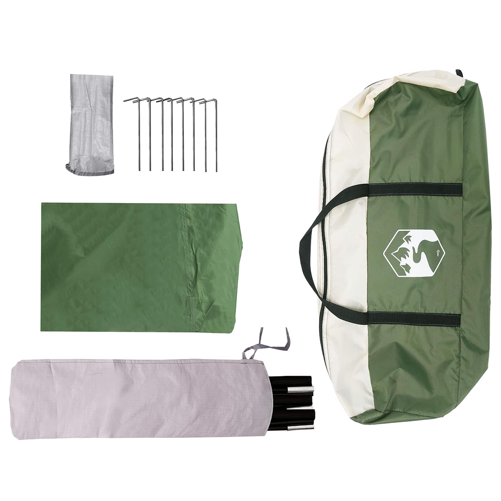 Fahrzeugmarkise Grün 518 x 580 x 215 cm Polyester und Stahl
