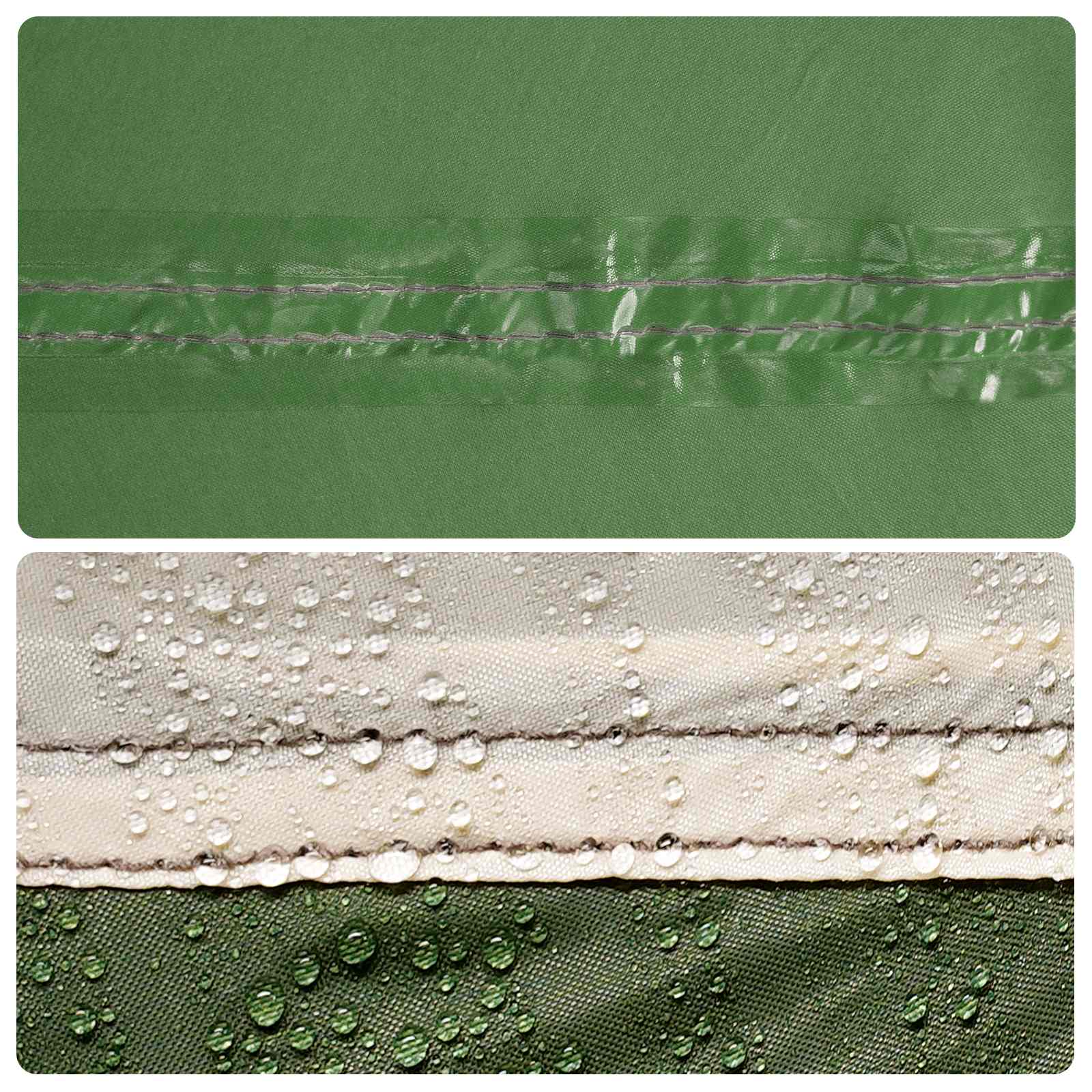 Fahrzeugmarkise Grün 518 x 580 x 215 cm Polyester und Stahl