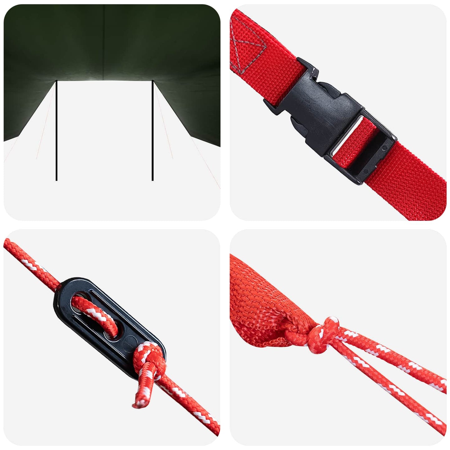 Fahrzeugmarkise mit Dach Armeegrün 518 x 580 x 215 cm