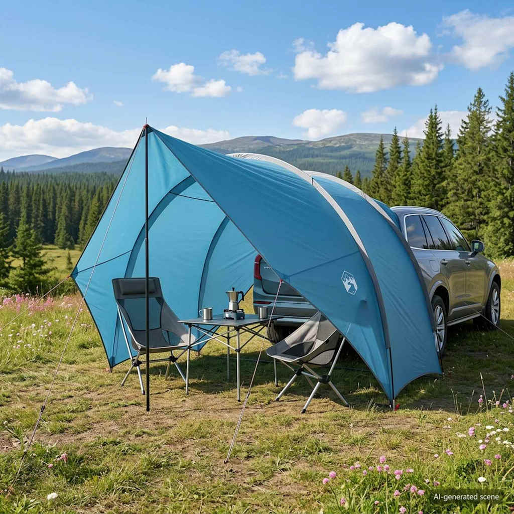 Heck-Awnings wasserfest 405 x 280 x 220 cm Blau