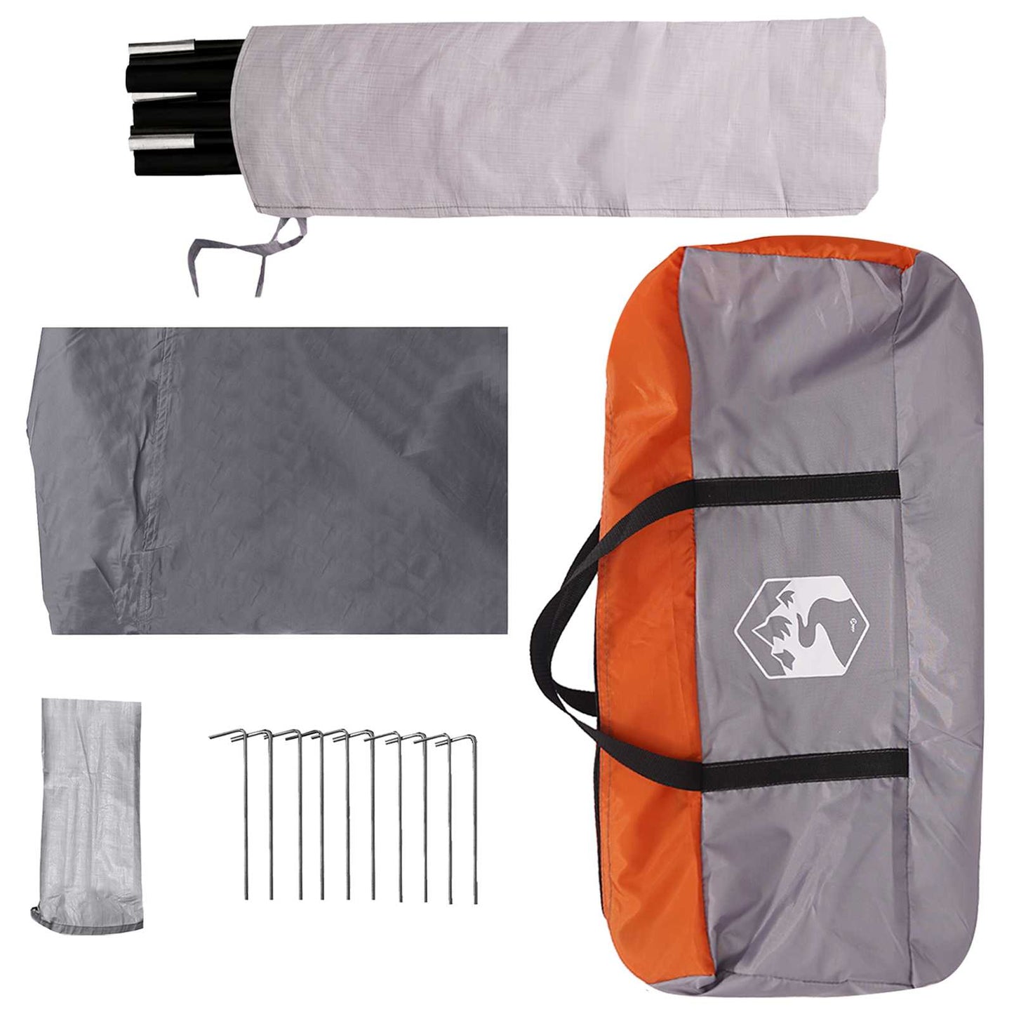 Heck-Awnings wasserfest 405 x 280 x 220 cm Grau und Orange